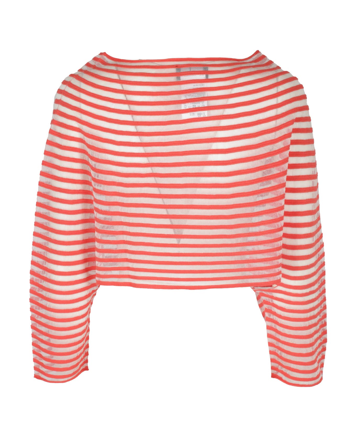 Emporio Armani Striped Knit Jumper - Red