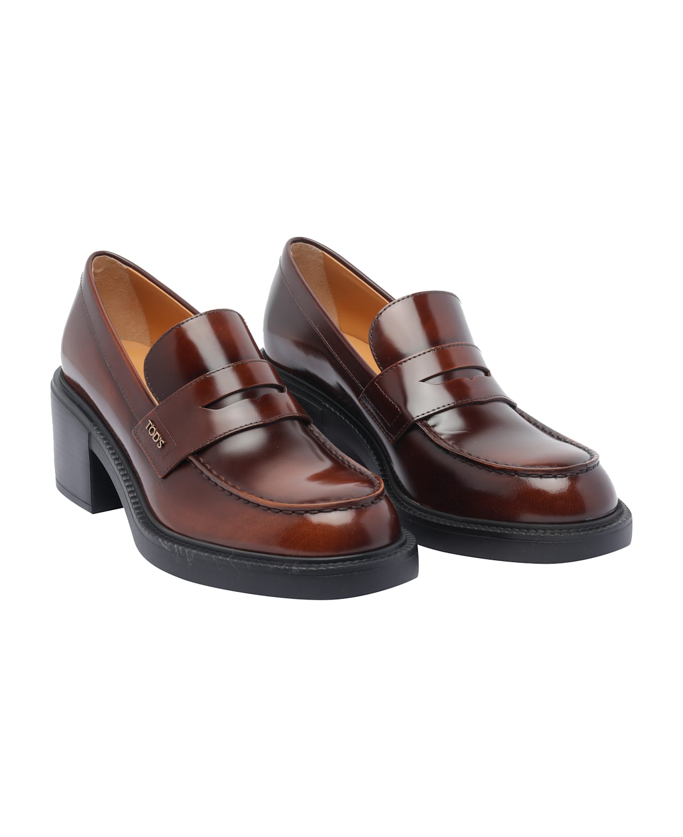 Tod
s Leather Pump Loafers - Red