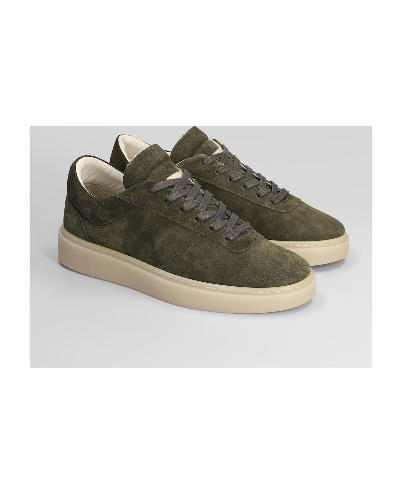 Low Brand Fly Sneakers In Green Suede - green