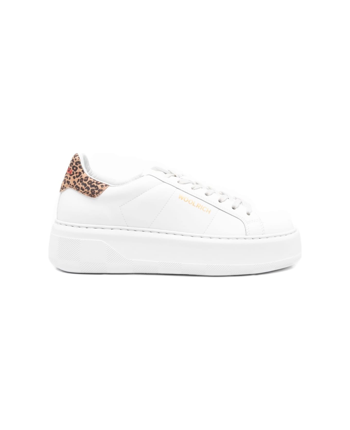 Woolrich Chunky Court Leather Sneakers - White