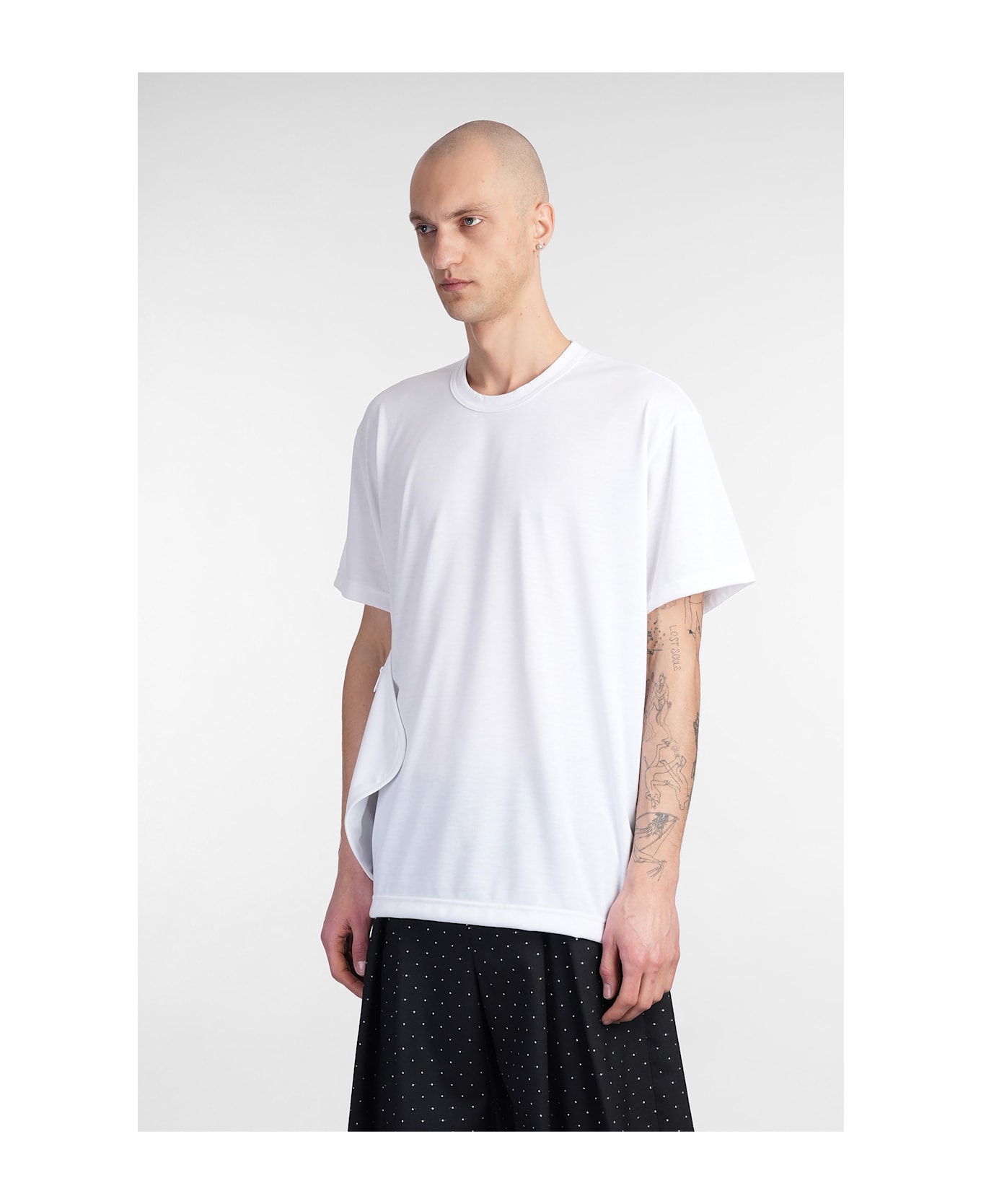 Comme Des Garçons Homme Plus T-shirt In White Polyester - white