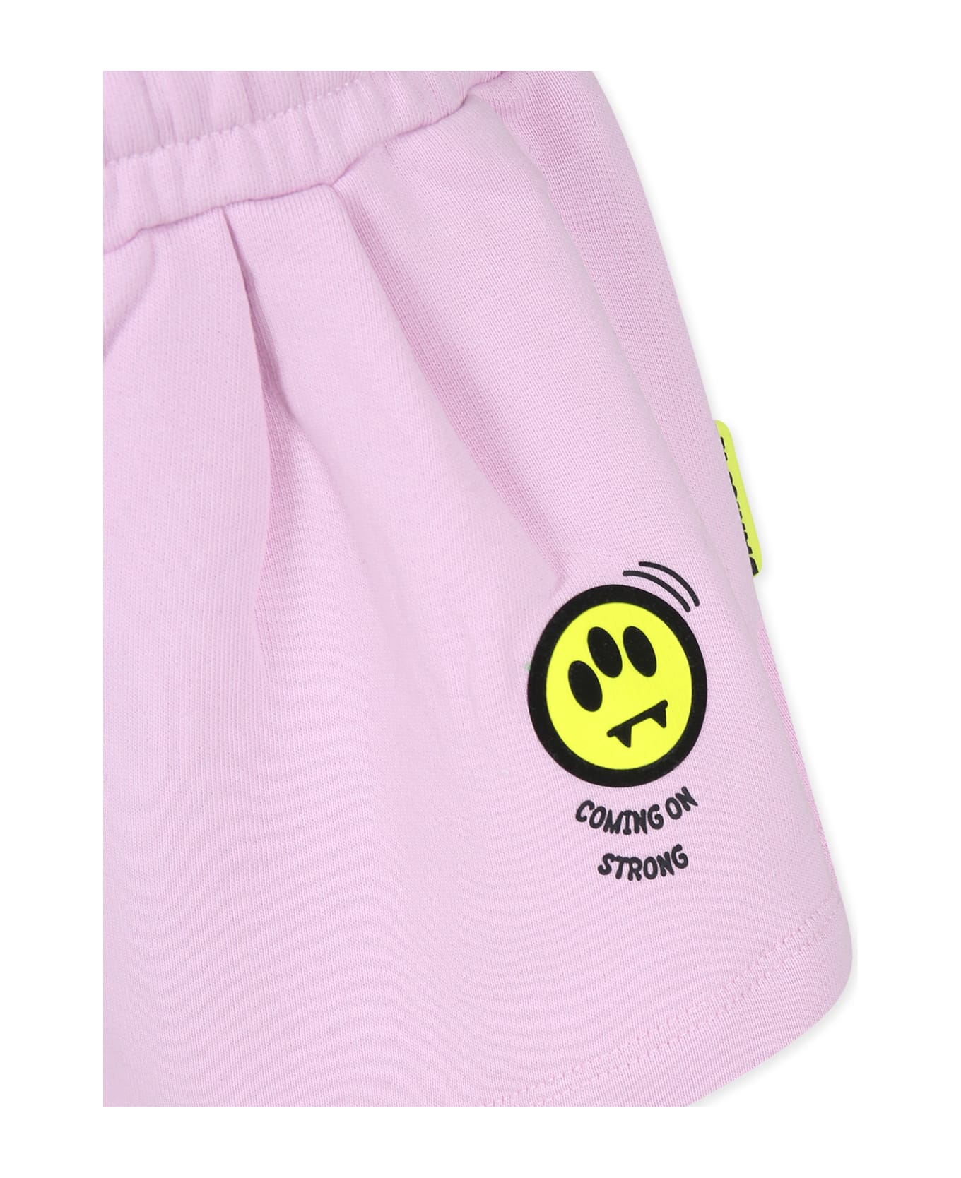 Barrow Pink Shorts For Girl With Smiley - Pink