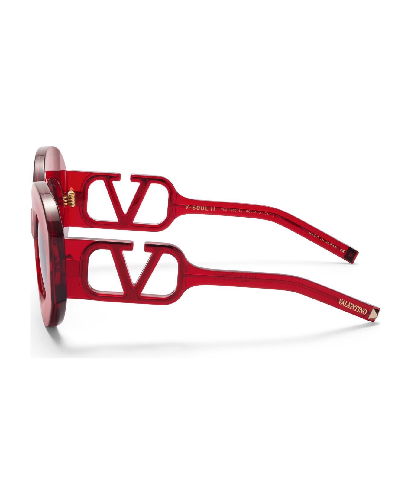 Valentino Eyewear V-soul Ii - Crystal Red / Gold Sunglasses - red