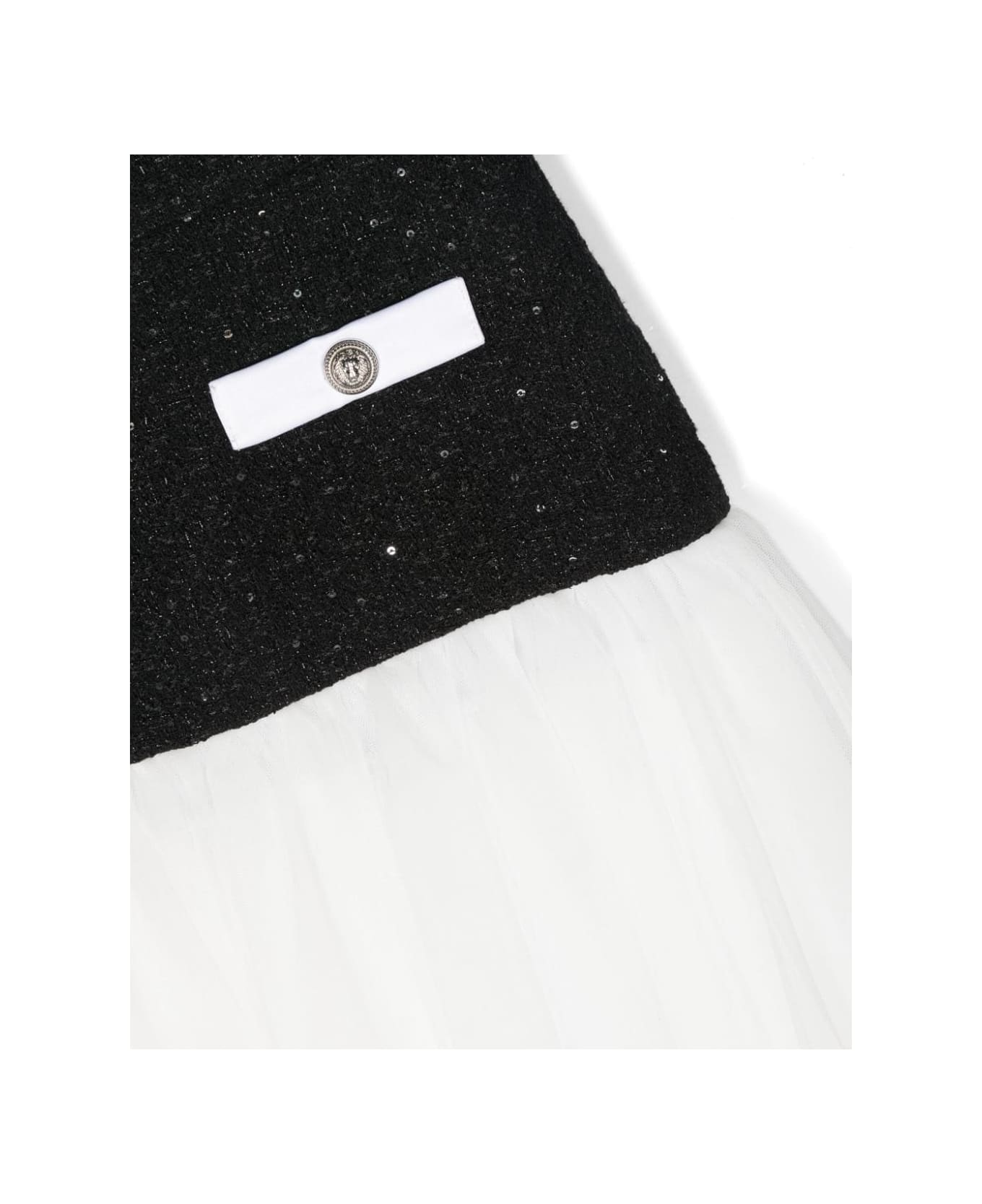 Balmain Skirt With Insert Design - Black