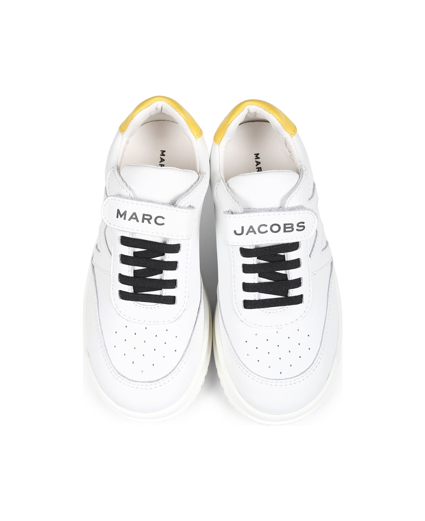 Marc Jacobs White Sneakers For Kids Wityh Logo - White