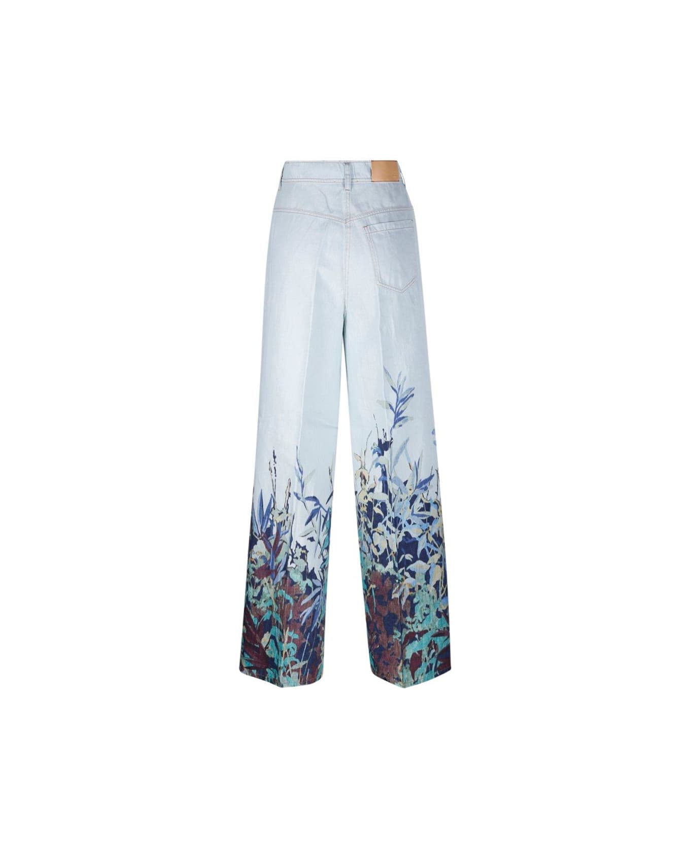 Forte_Forte Heaven-printed Wide-leg Jeans - Clear Blue