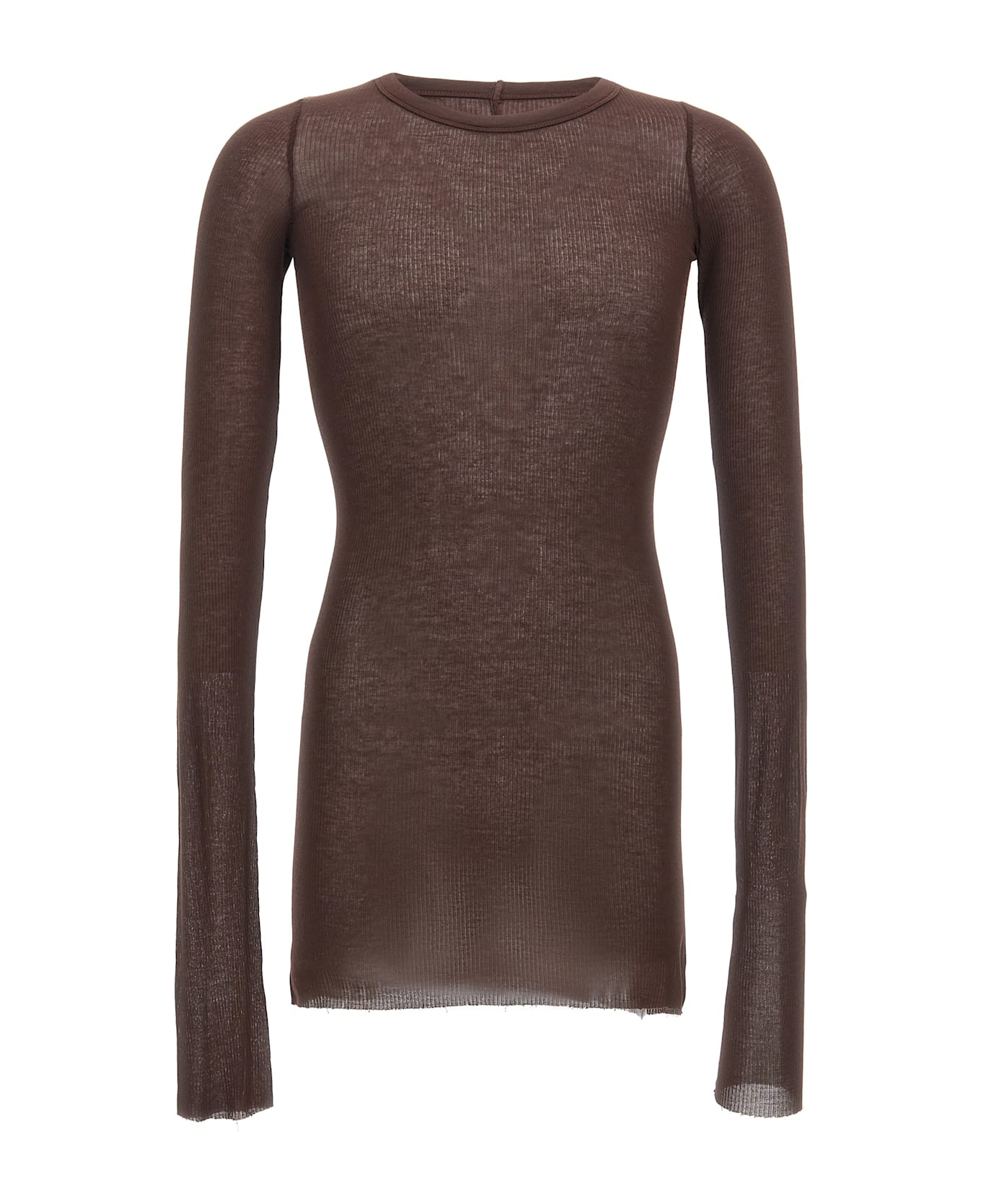 Rick Owens 
rib
 T-shirt - Brown