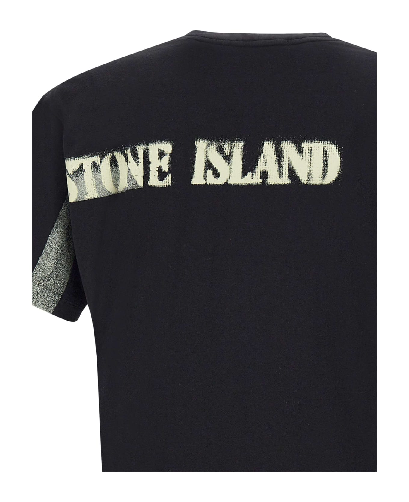 Stone Island Cotton T-shirt - BLACK