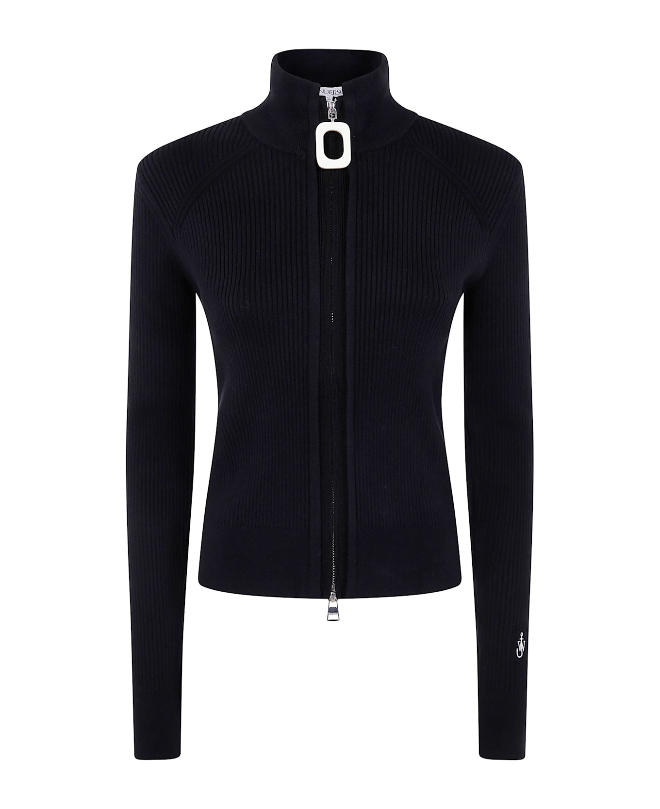 J.W. Anderson Fitted Zip Up Cardigan - Black