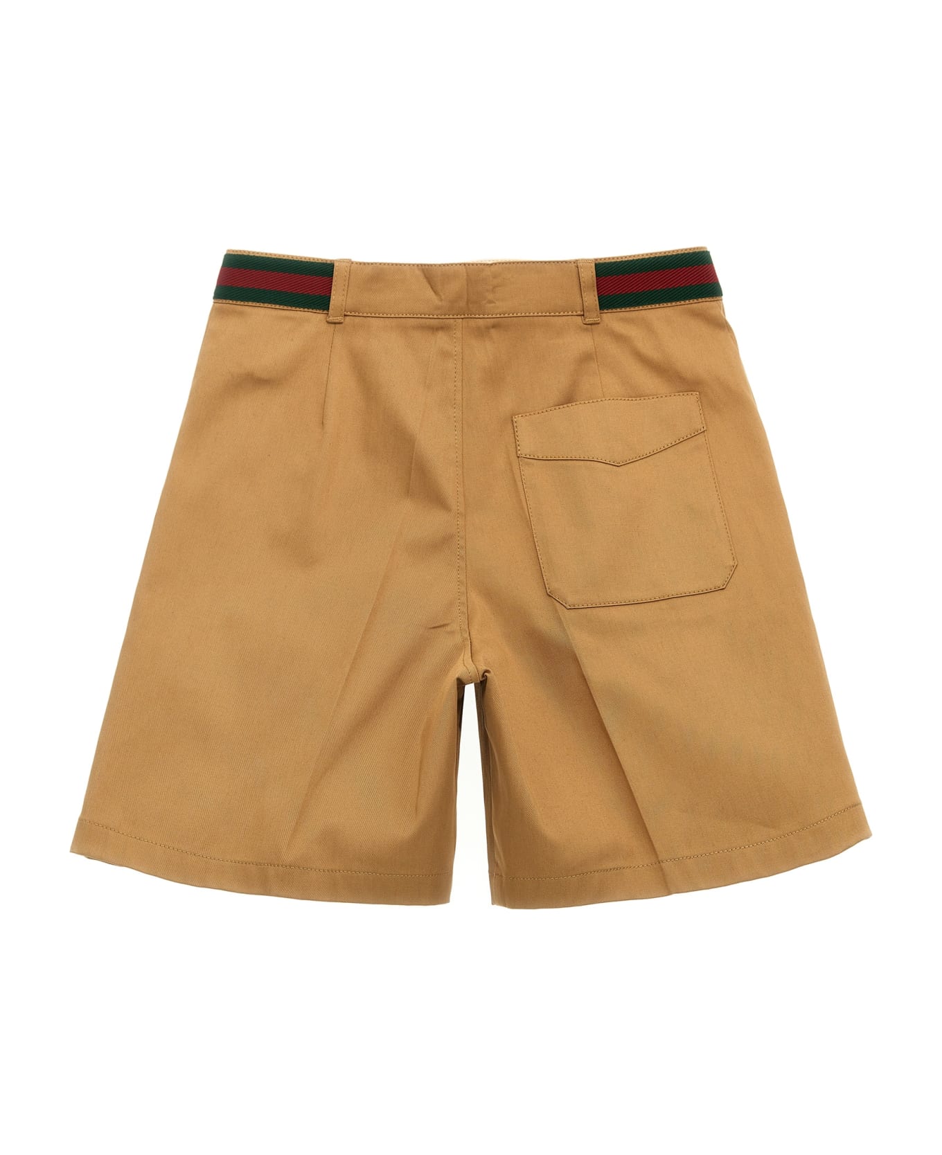 Gucci Web Ribbon Bermuda Shorts - Beige