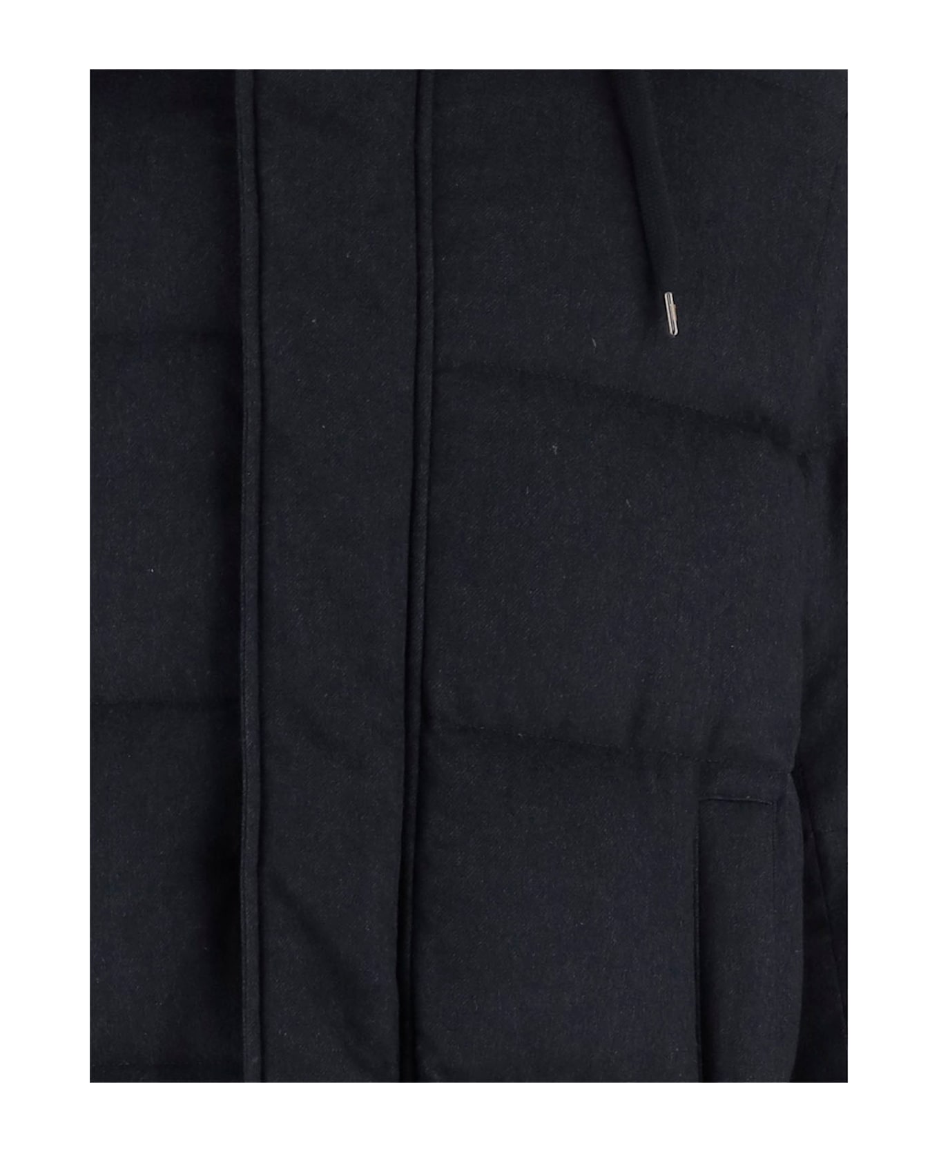 Herno Silk And Cashmere Padded Down Jacket - Blue