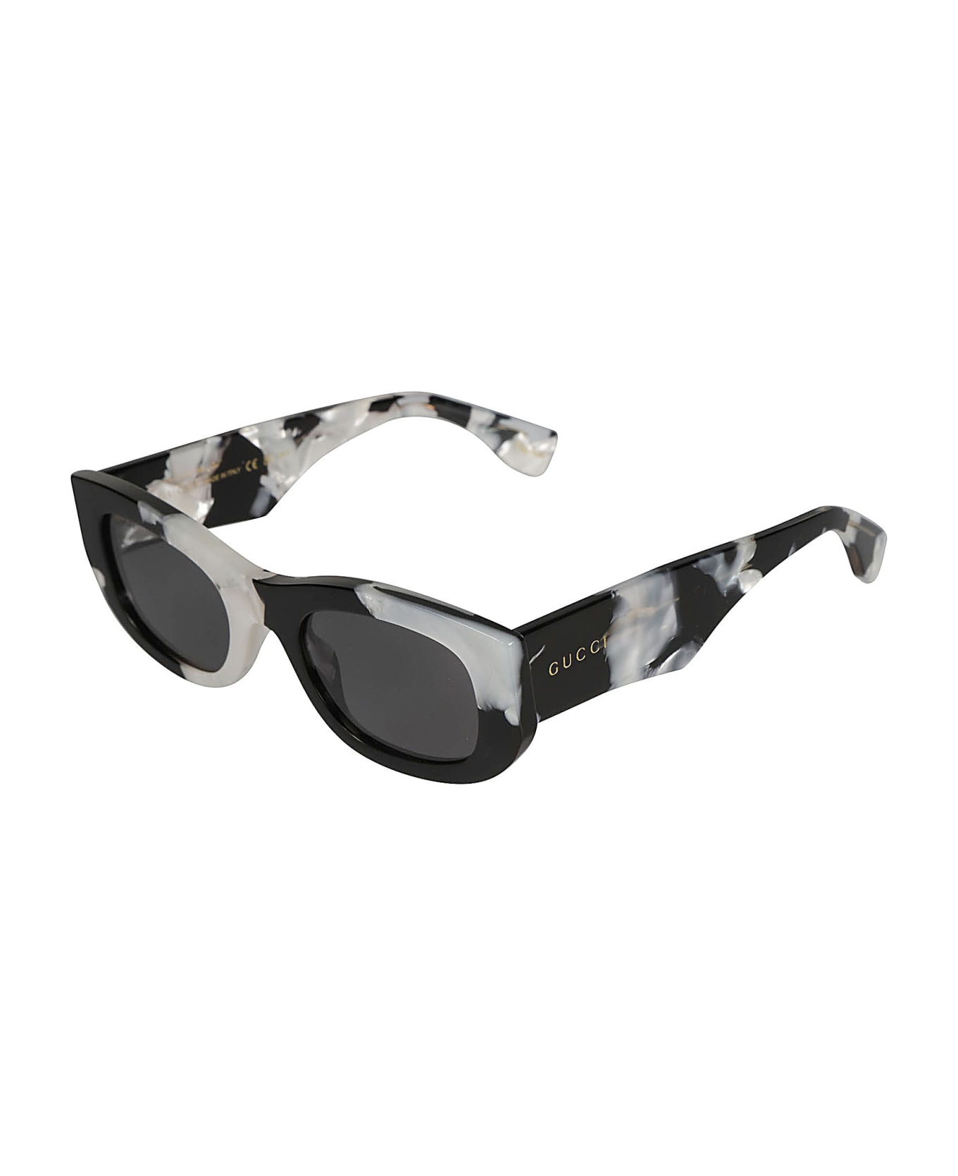 Gucci Eyewear Oval Thick Sunglasses - black