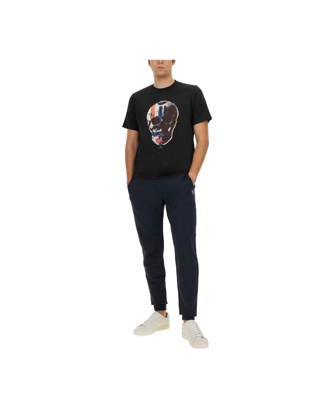 PS by Paul Smith Skull T-shirt - BLACK