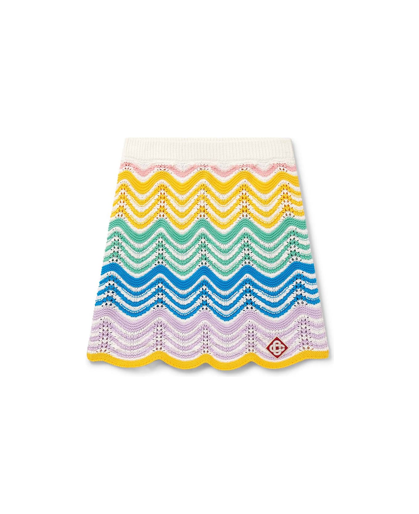 Casablanca Gradient Wave Crochet Skirt - MultiColour スカート