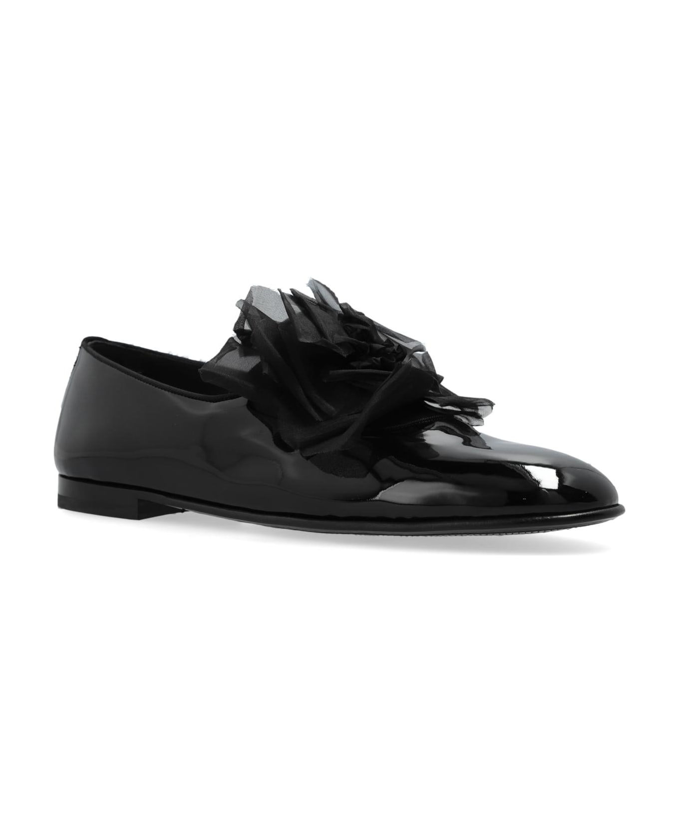 Dolce & Gabbana Shoes With Tulle Application - Black