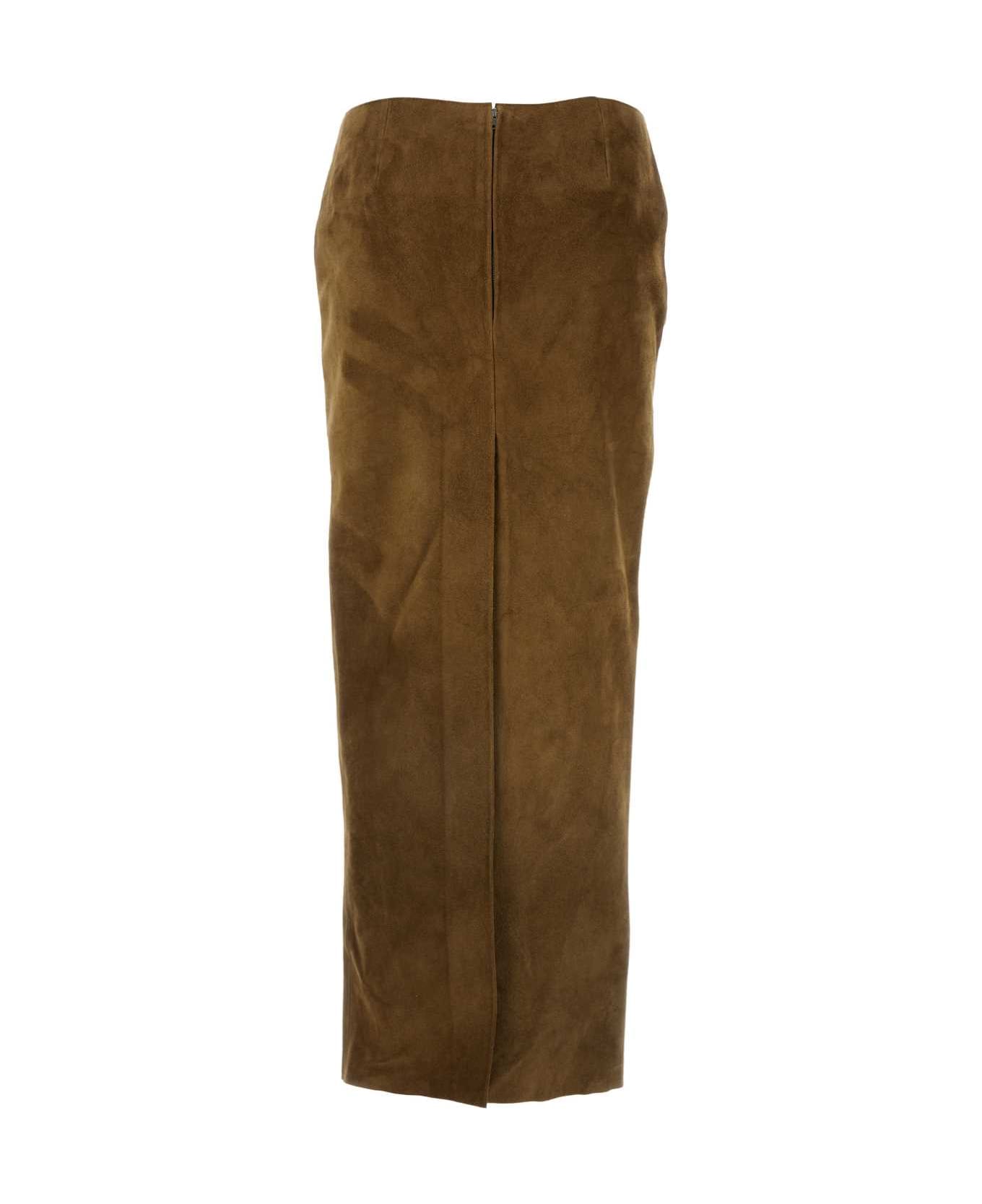 Marni Brown Suede Skirt - 00V49 スカート