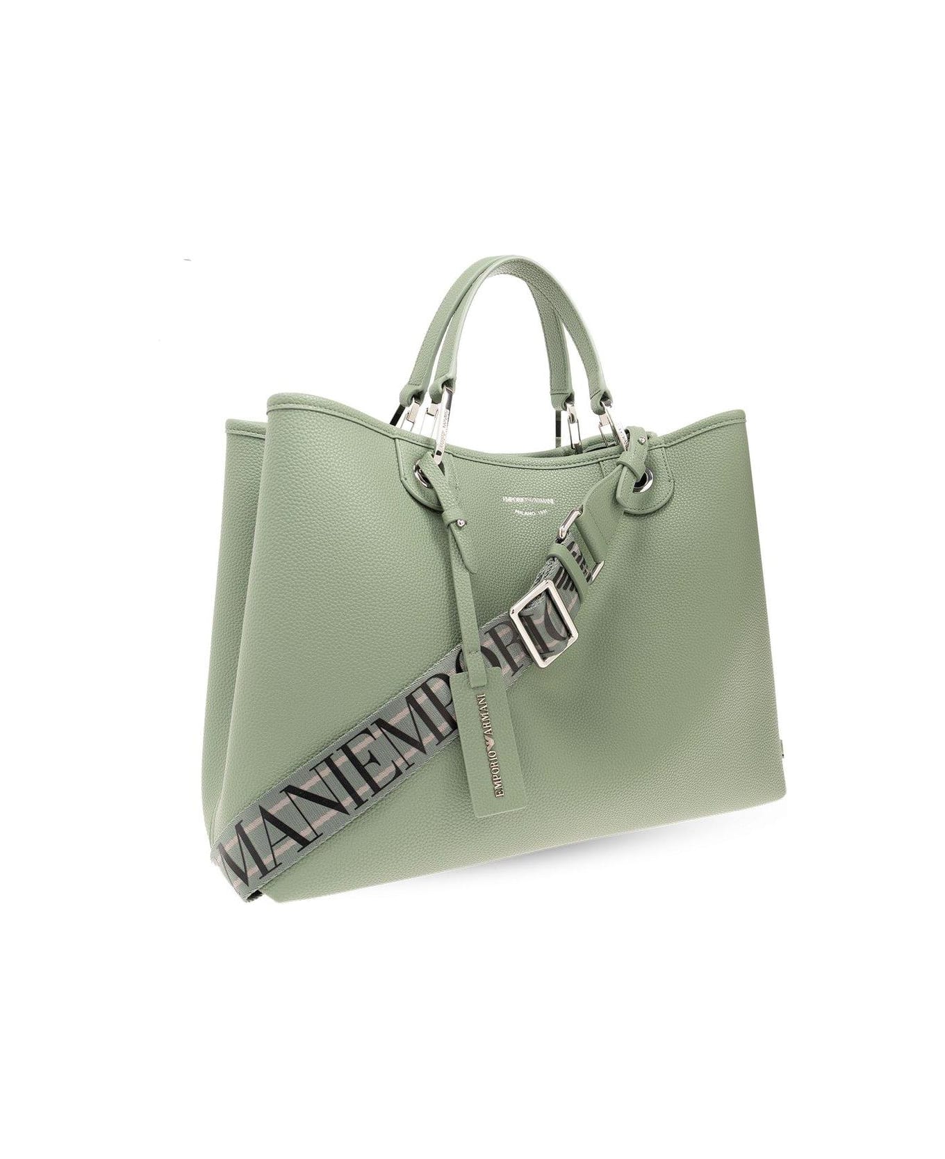 Emporio Armani Shopper Bag - Green トートバッグ