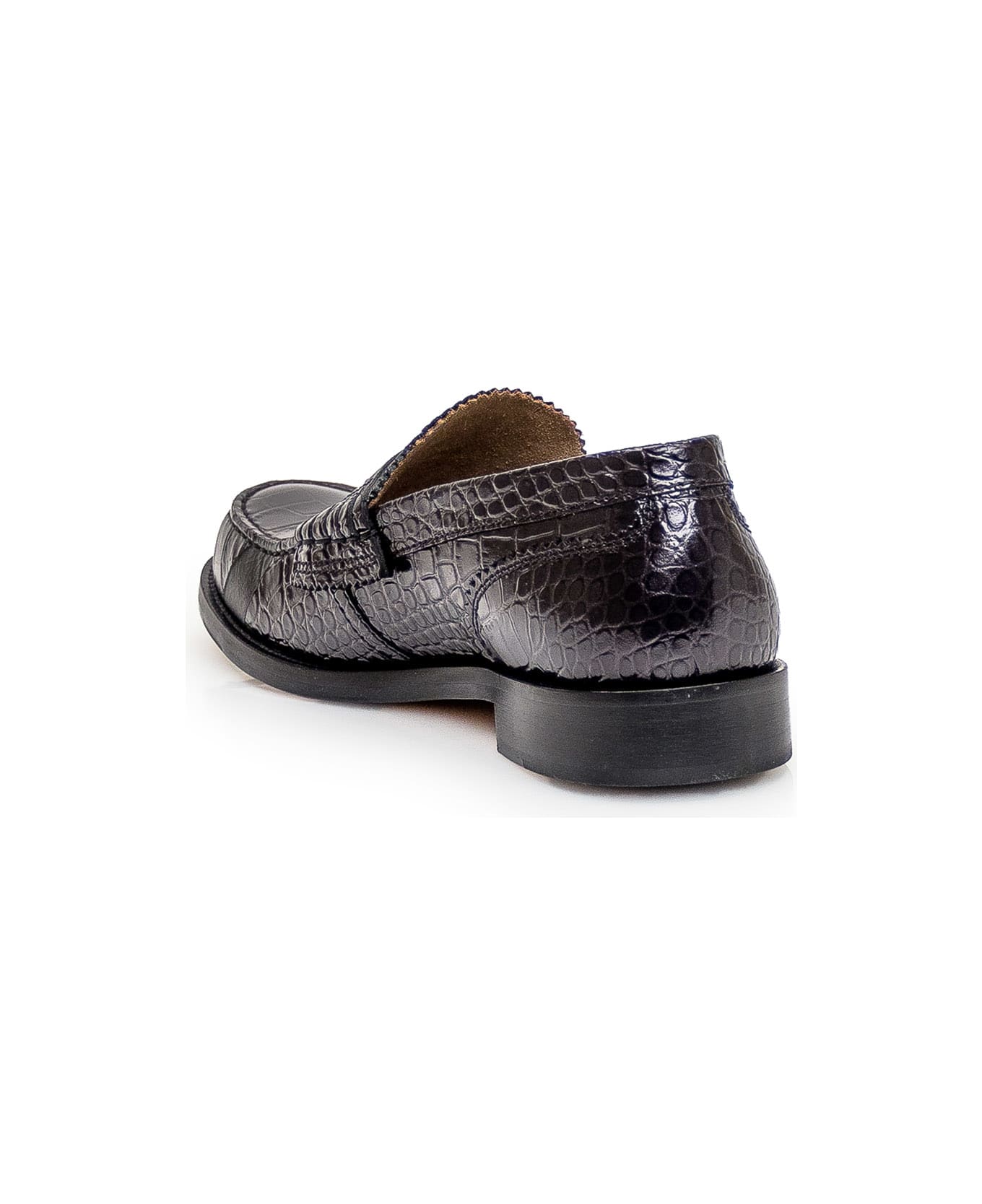College Leather Loafer - NERO-BLACK