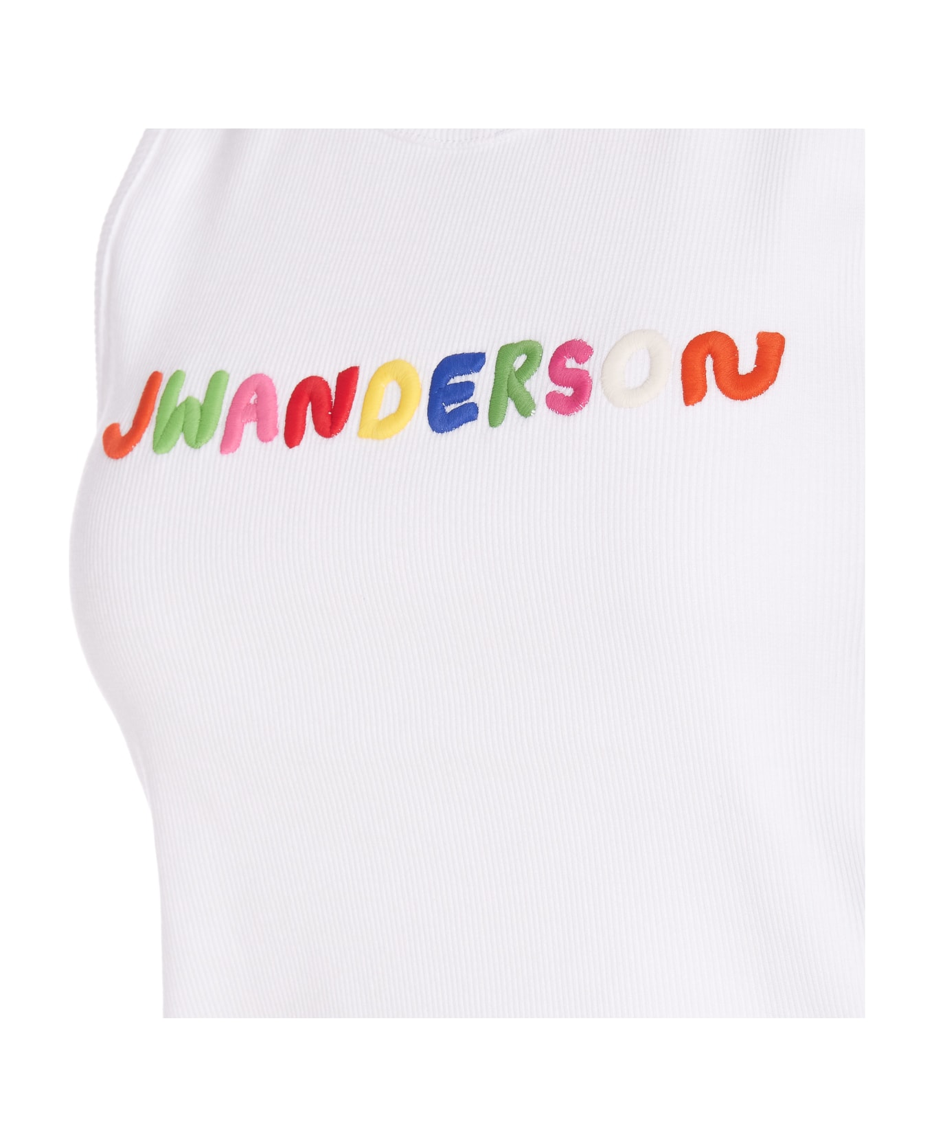 J.W. Anderson Logo Embroidery Tank Top - White タンクトップ