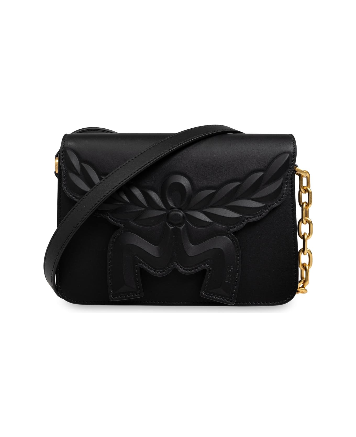 MCM Shoulder Bag With Logo - BLACK