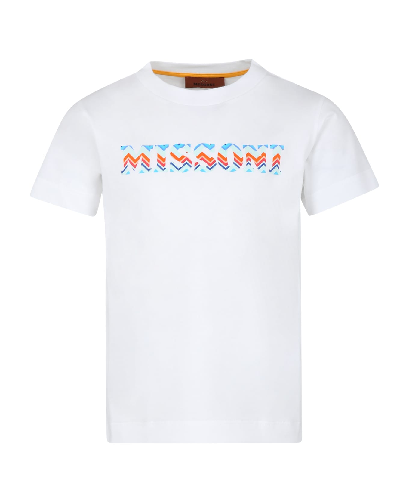 Missoni White T-shirt For Girl With Logo - White