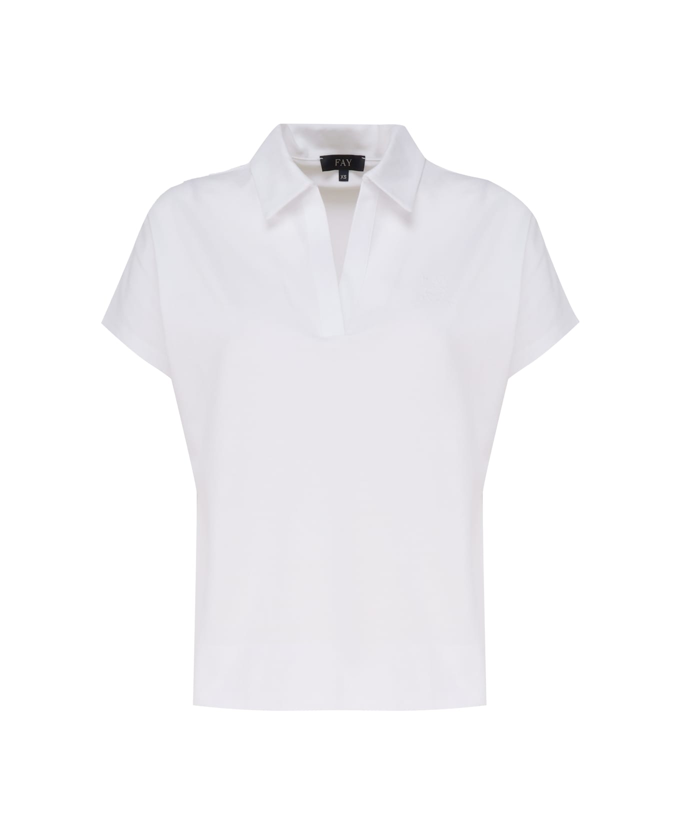 Fay Short Sleeve Polo Shirt - White ポロシャツ