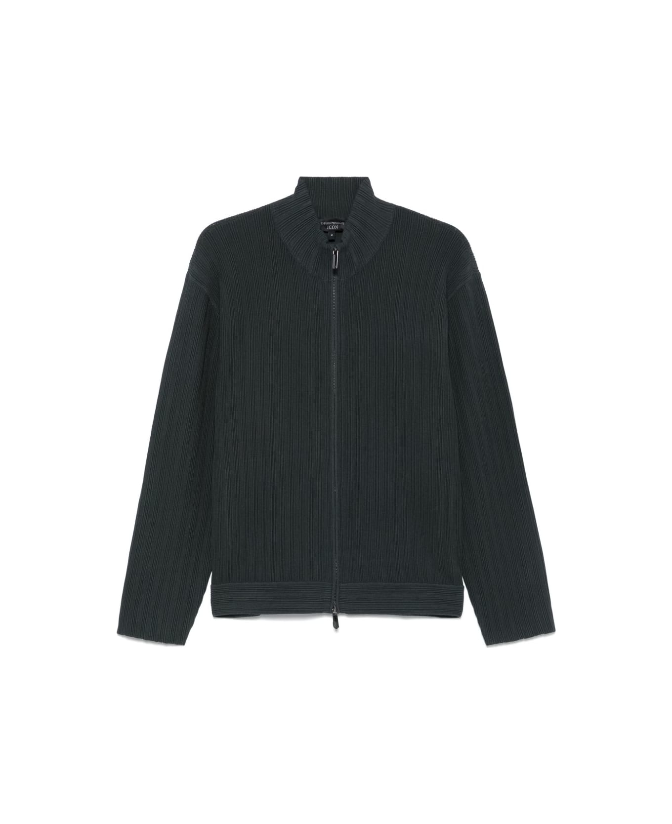 Emporio Armani Zipped Cardigan - Grey