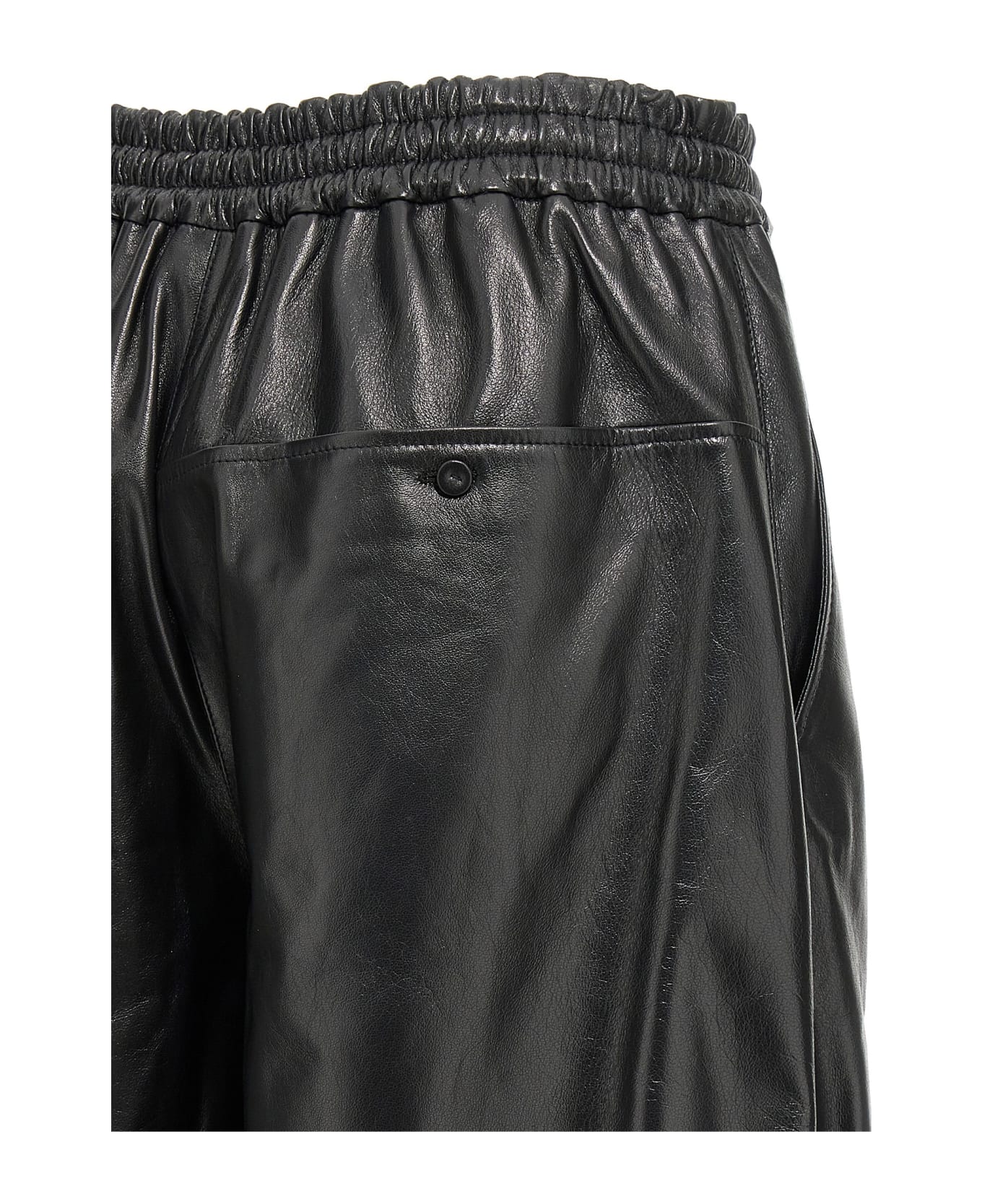 Jil Sander Black Leather Shorts - Black ショートパンツ
