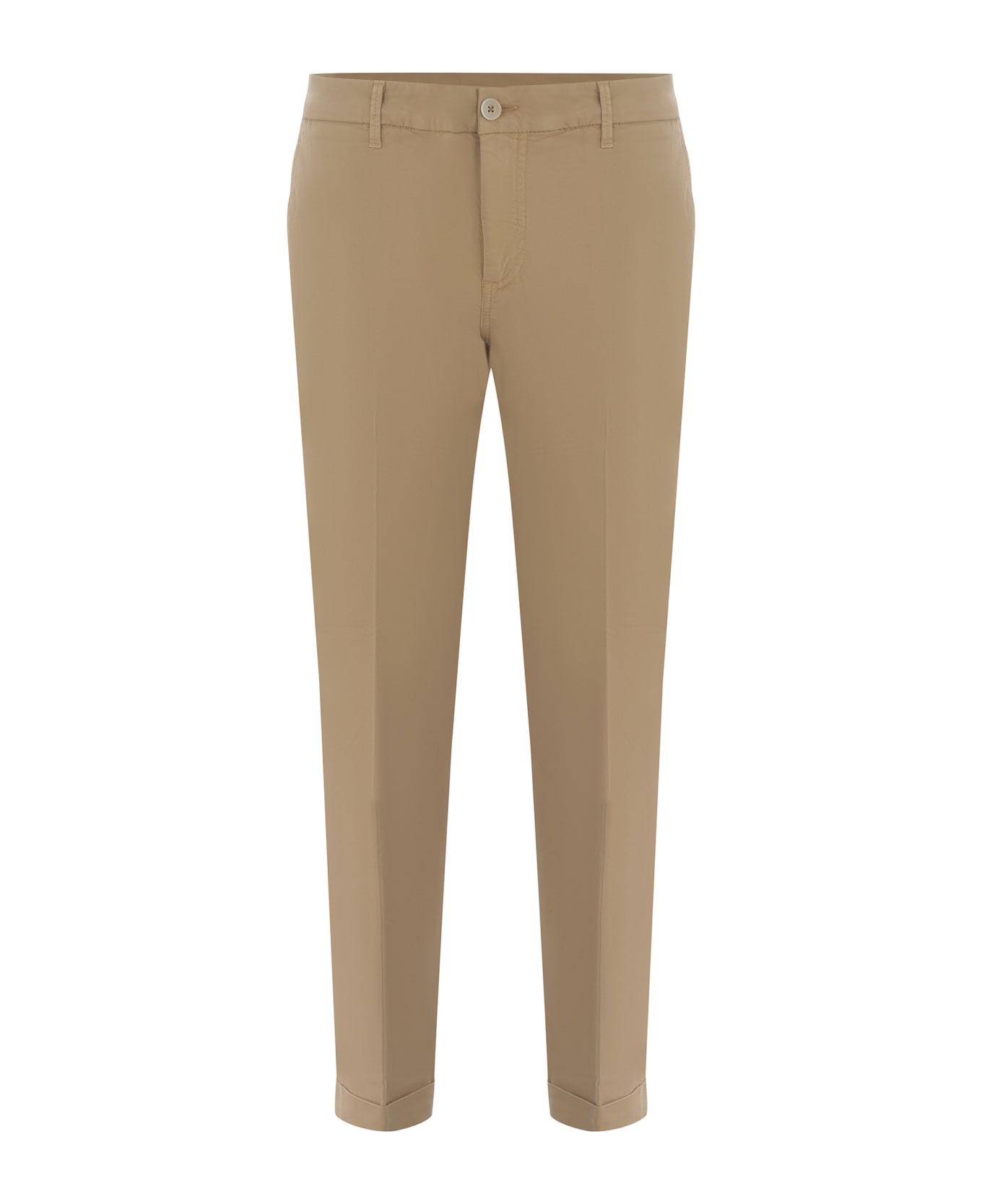 Fay Trousers Fay Made Of Matte Satin - Beige