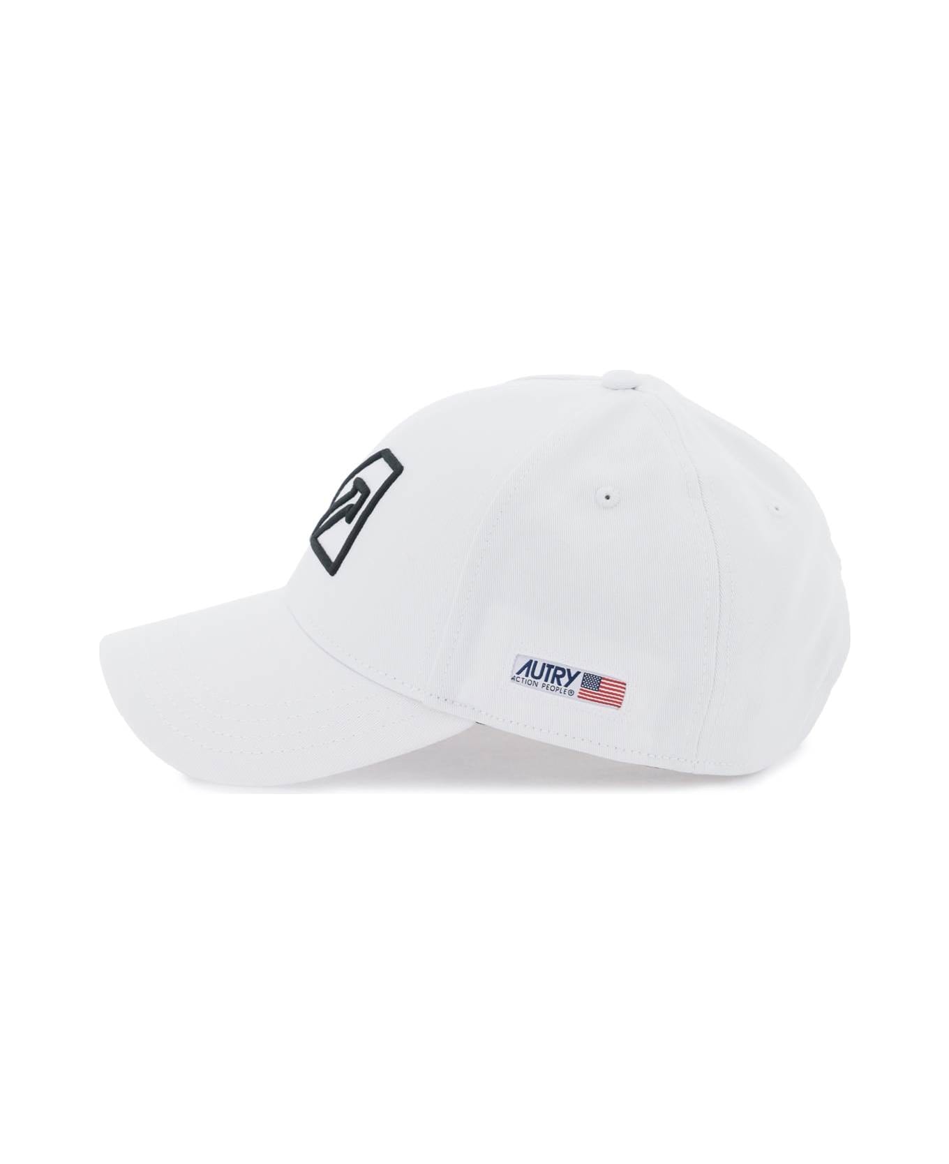 Autry White Cap With Logo - WHITE