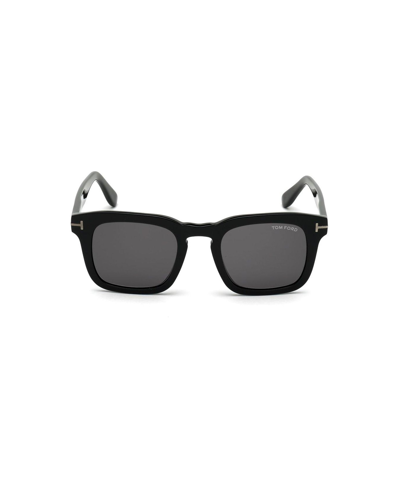 Tom Ford Eyewear Square Frame Sunglasses - 5001A - nero lucido / fumo