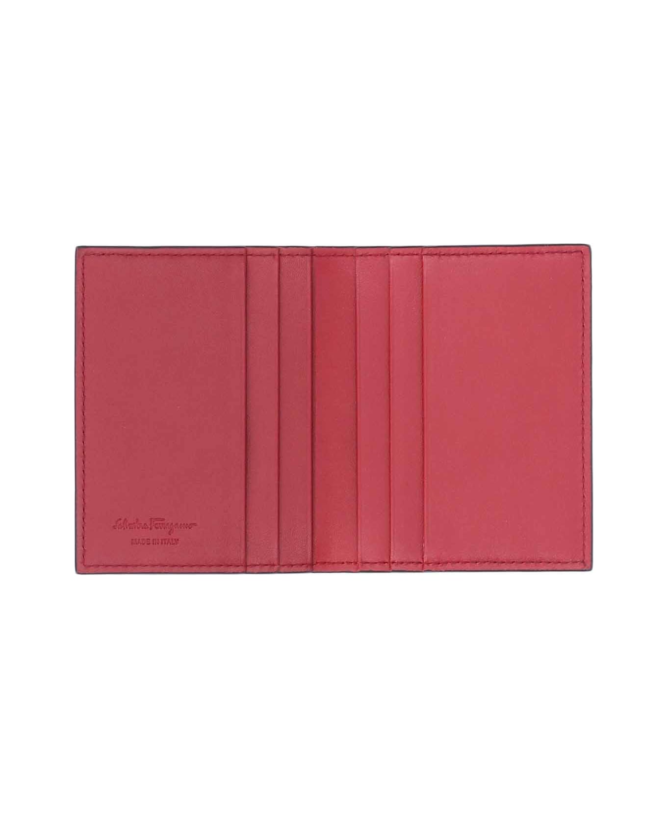 Ferragamo Salvatore Ferragamo - 'gancini' Bi-fold Card Holder - Black  