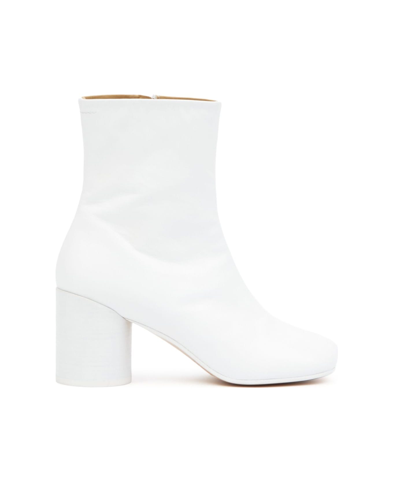 MM6 Maison Margiela Leather Ankle Boots - White