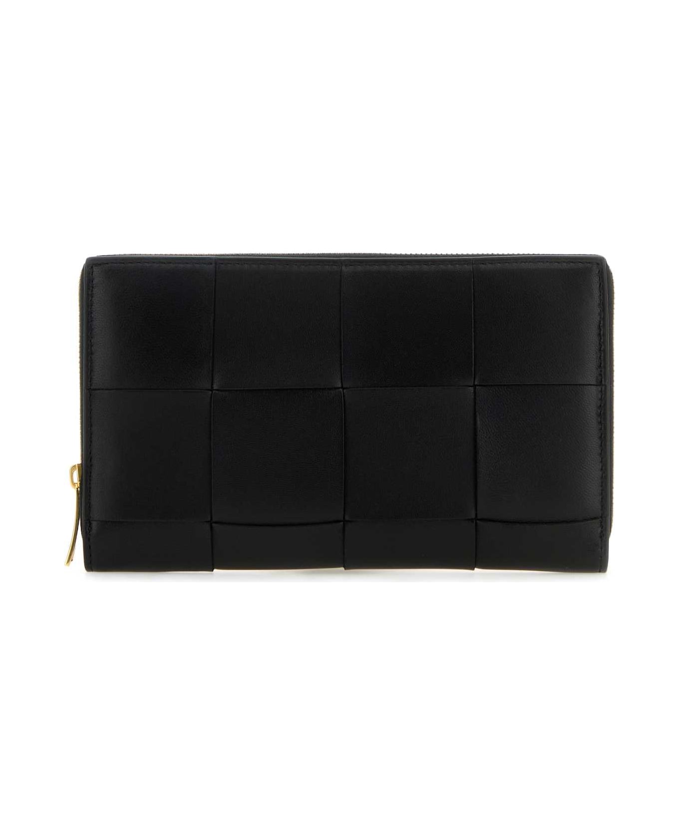 Bottega Veneta Black Leather Wallet - BLACKGOLD