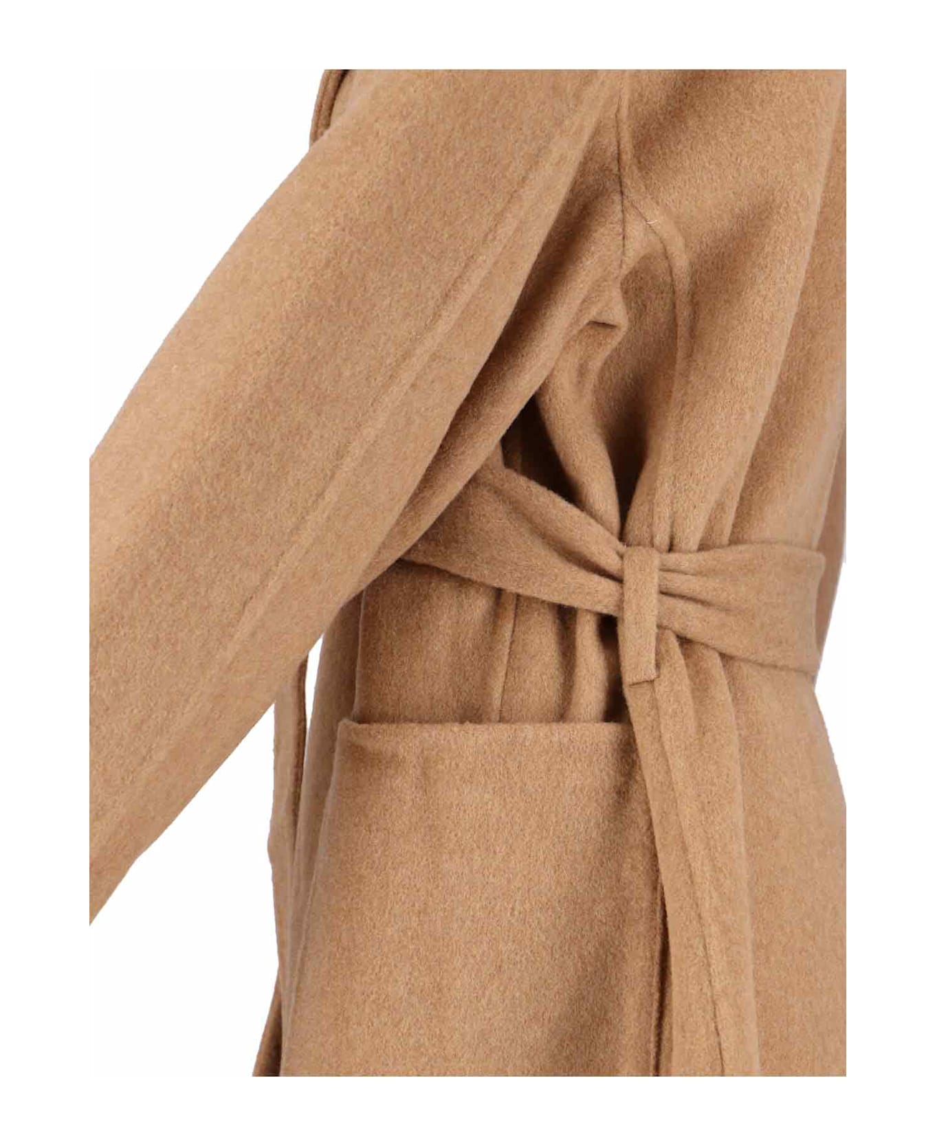 Polo Ralph Lauren Wool Dressing Gown Coat - Beige