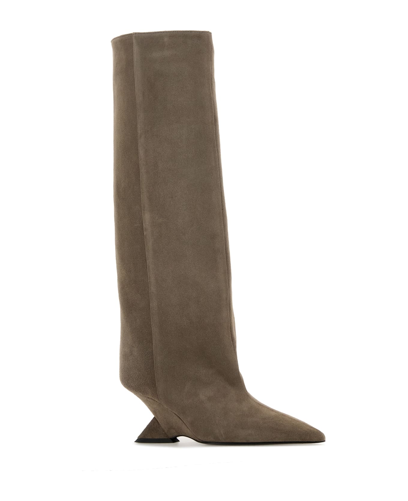 The Attico Mud Suede Cheope Boots - TAUPE