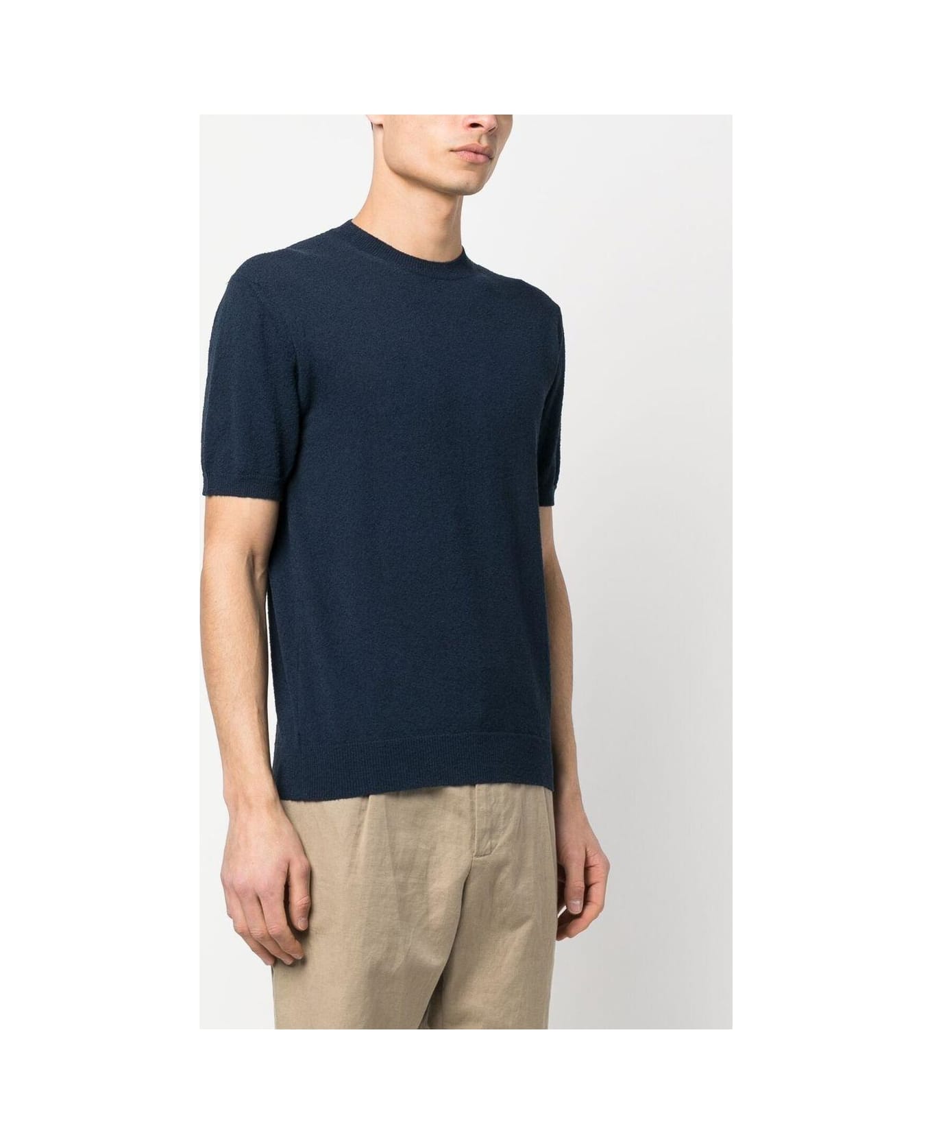 Drumohr Crew Neck T-shirt - Blue