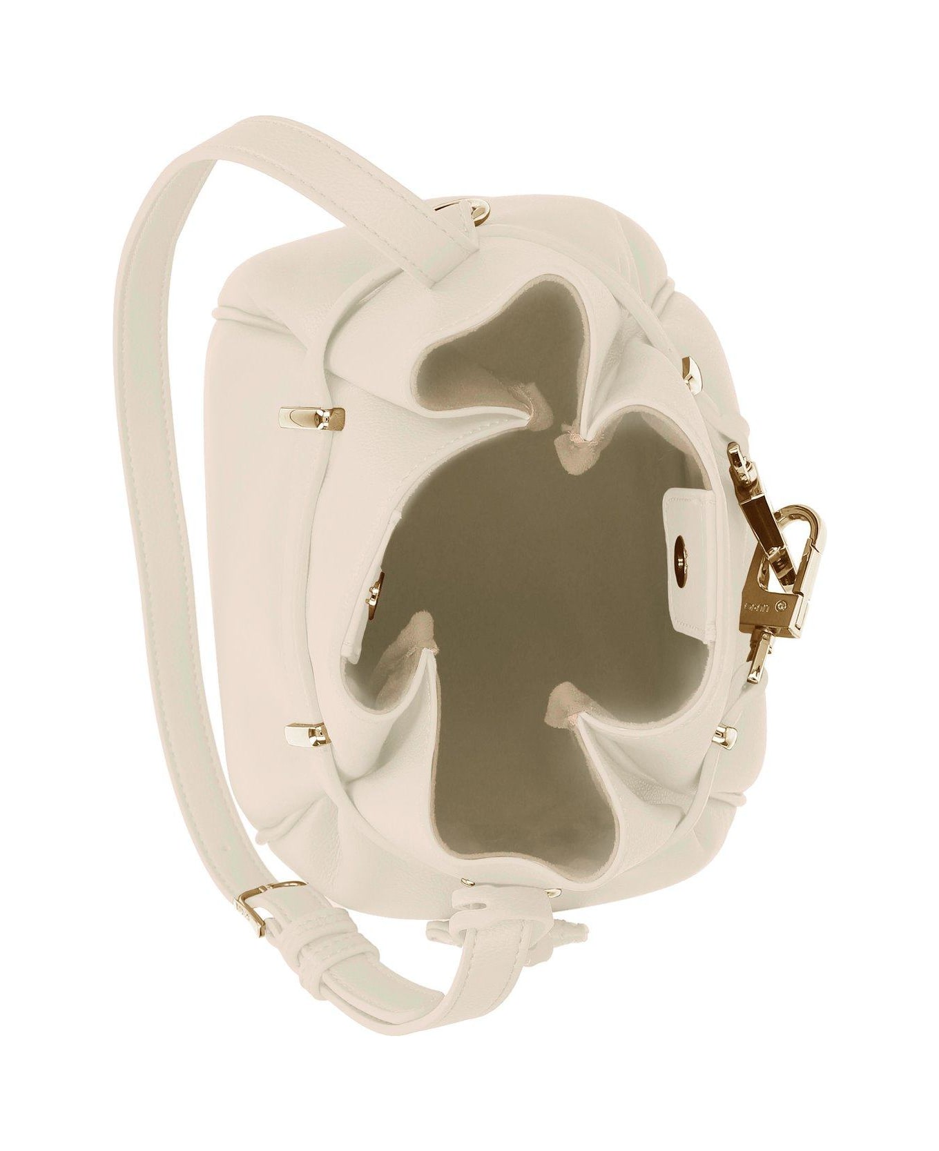 Liu-Jo Magnetic Fastened Bucket Bag - White