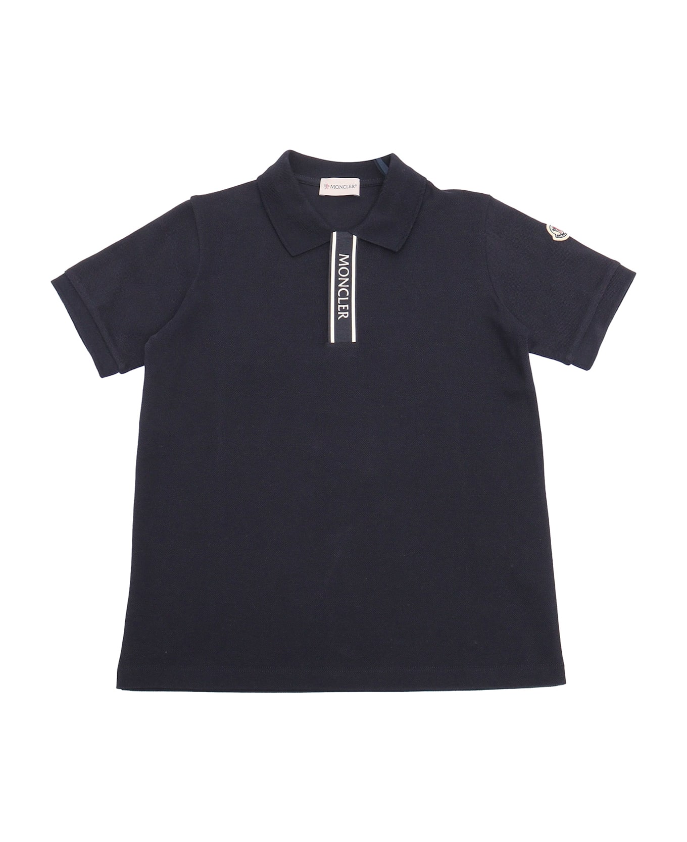Moncler Ss Polo - BLUE