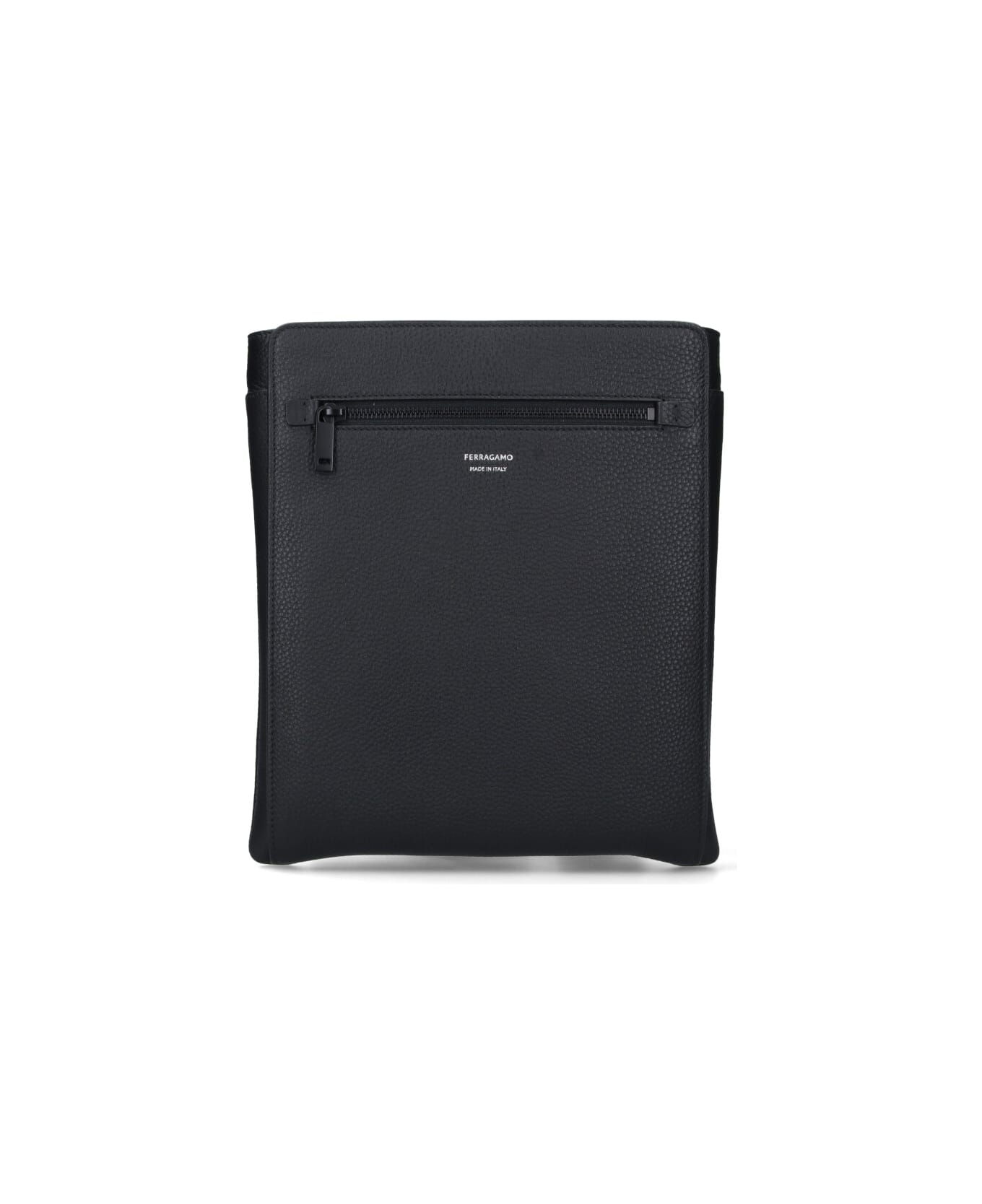 Ferragamo Logo Shoulder Bag - Black  