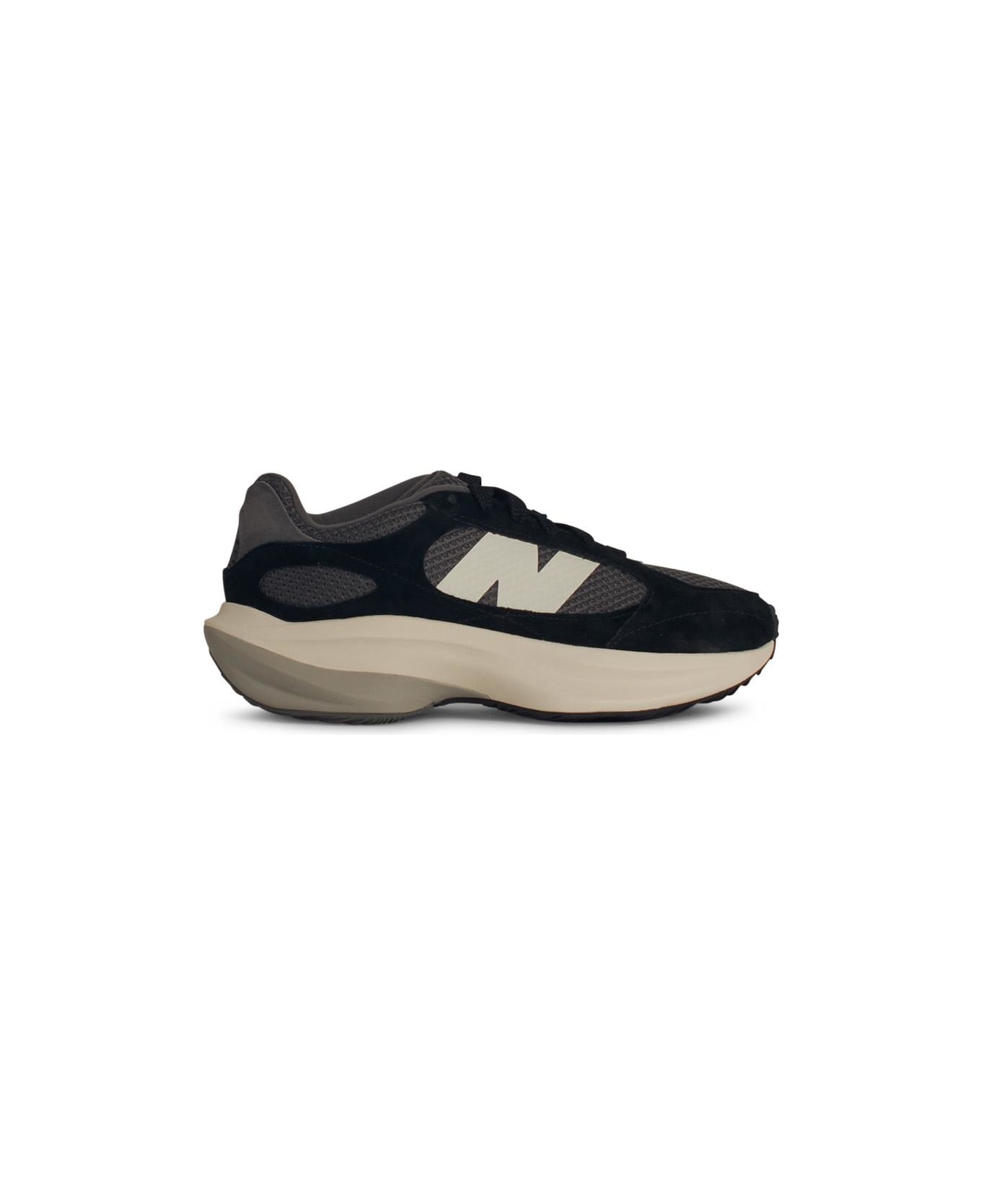 New Balance 'wrpd' Running Sneakers In Black Leather Blend - Black