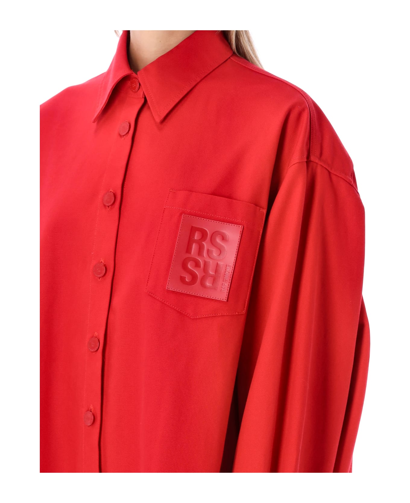 Raf Simons Oversized Denim Shirt - RED