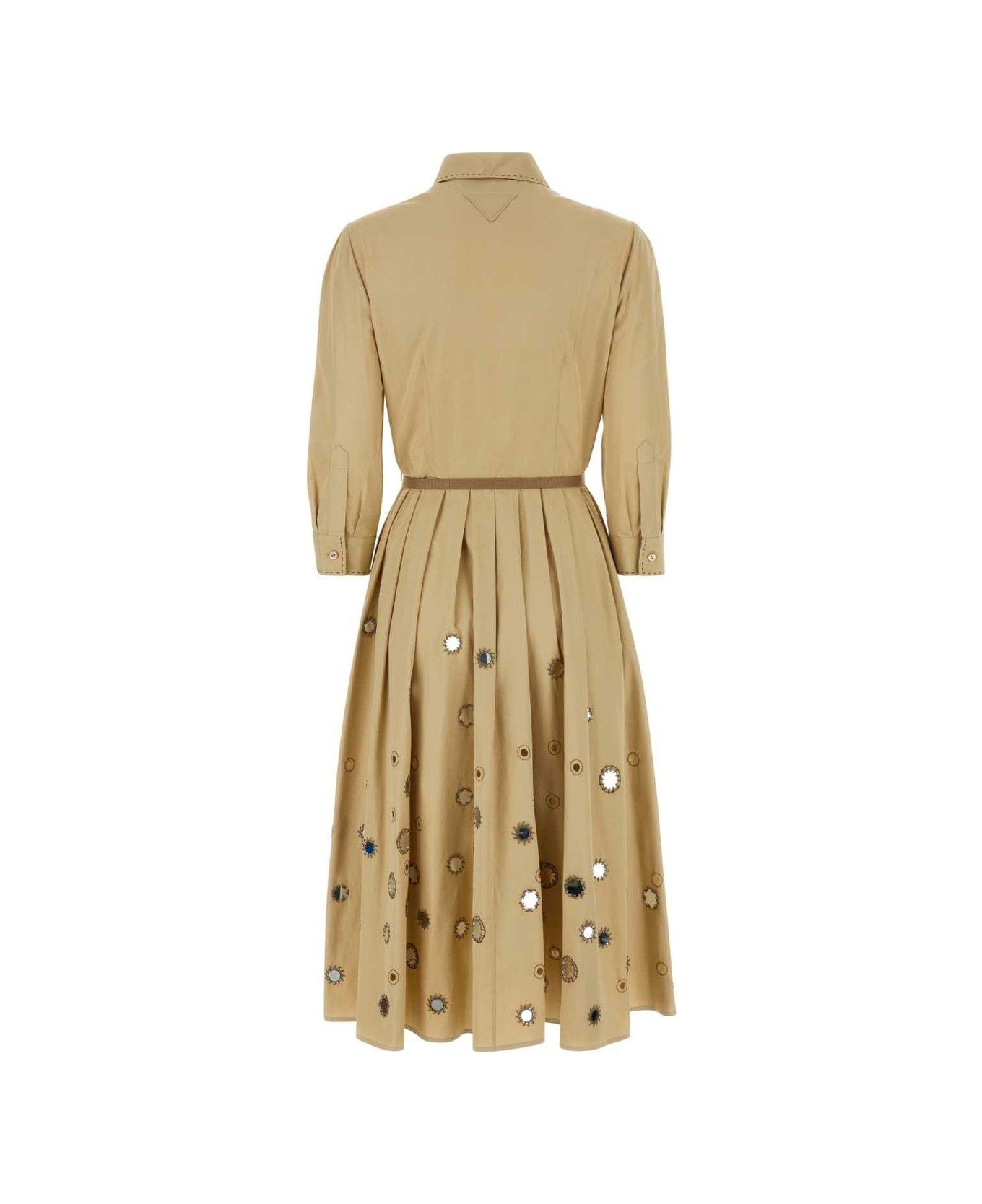 Prada Long-sleeved Belted Dress - CORDA