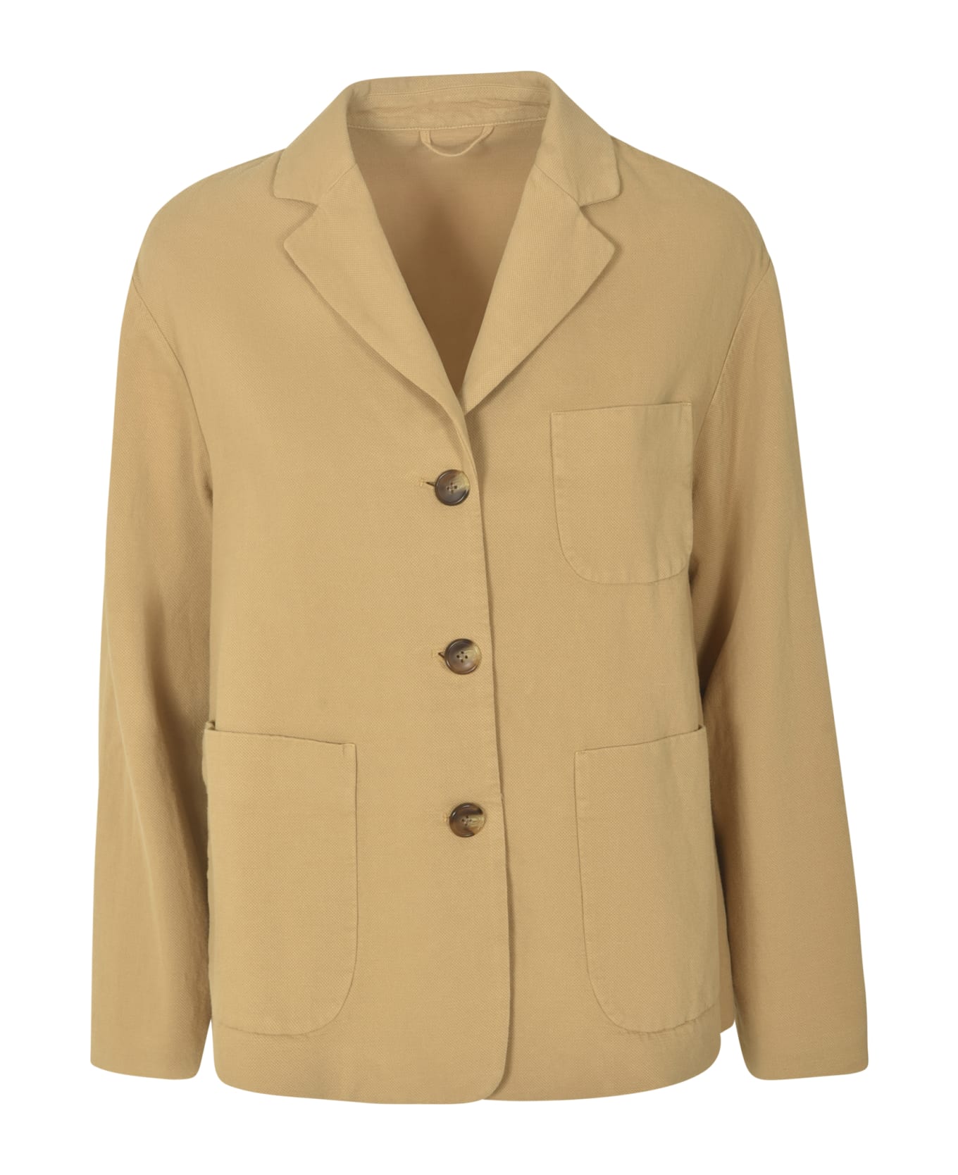 Kiltie Patched Pocket Buttoned Jacket - Beige ブレザー