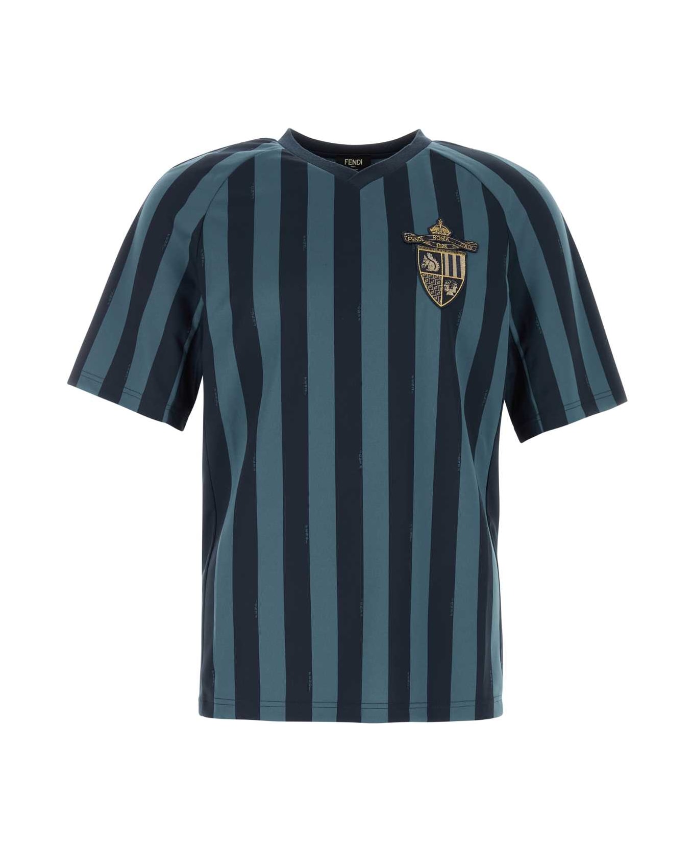 Fendi Crest T-shirt - BLU NOTTE INDACO