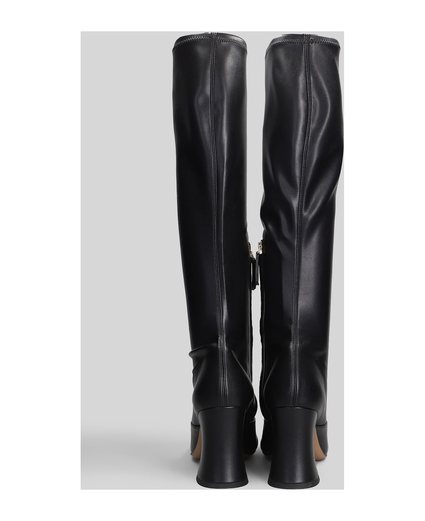 Chloé Janis High Heels Boots In Black Leather - black