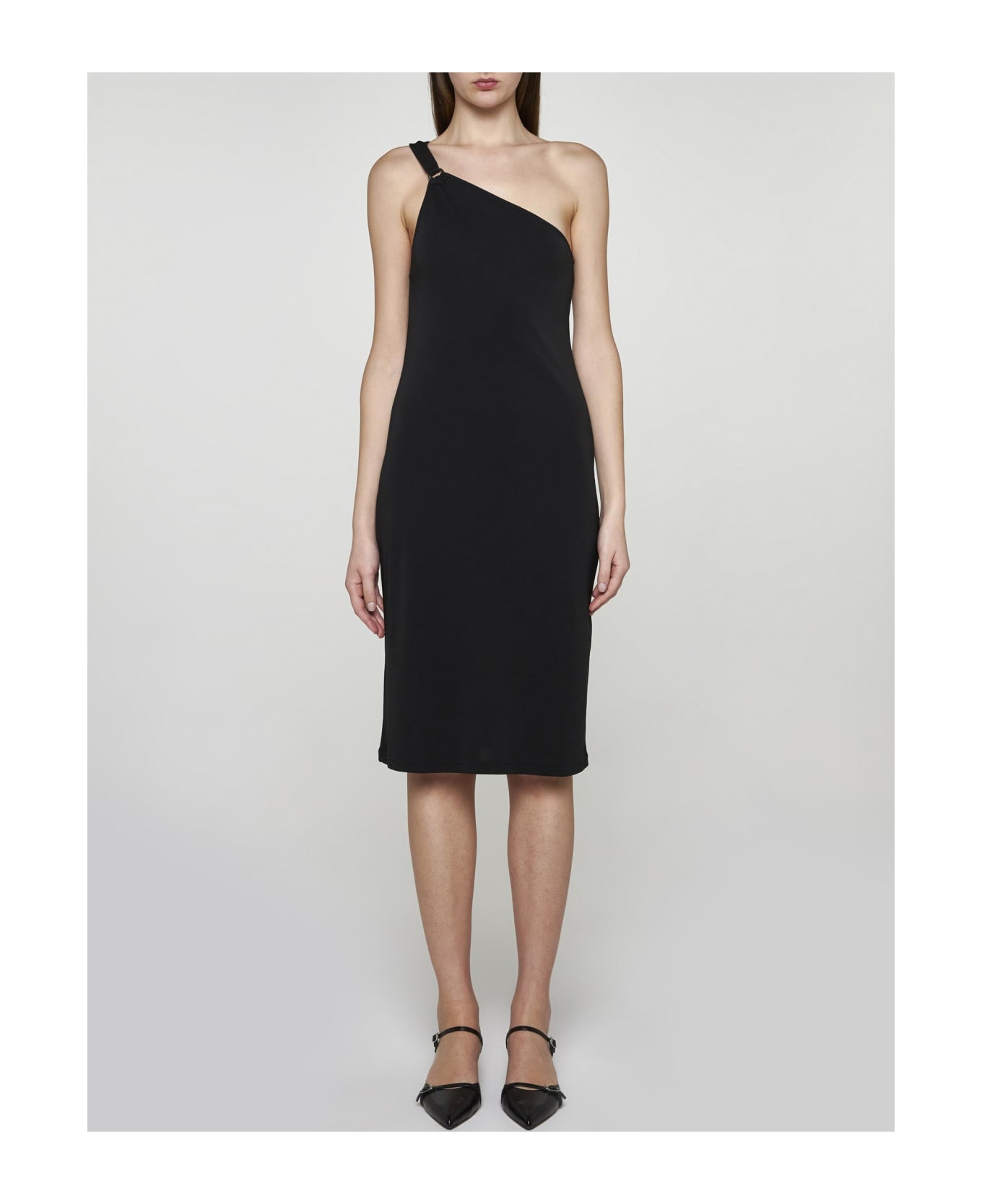 Filippa K Acetate-blend One-shoulder Dress - Black
