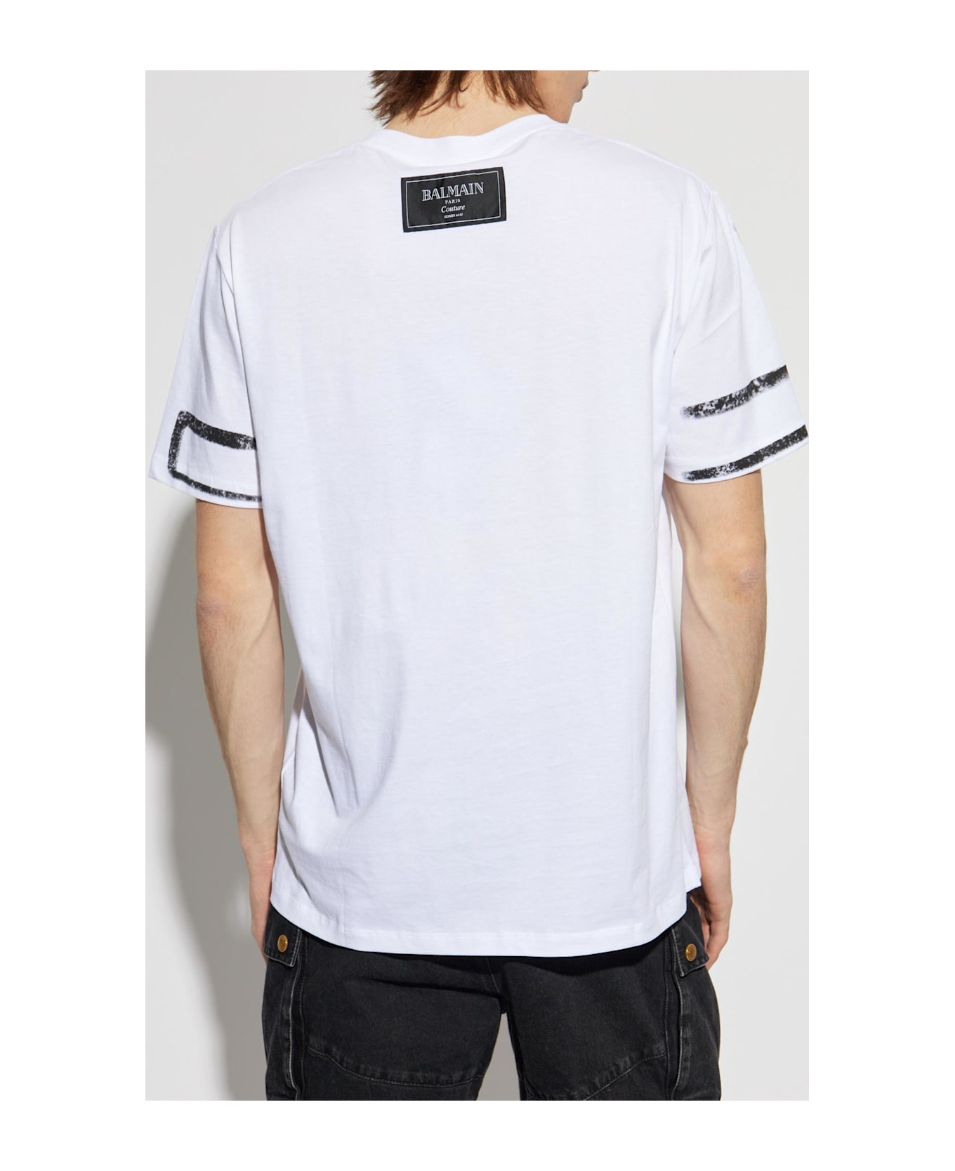 Balmain T-shirt With Print - Bianco
