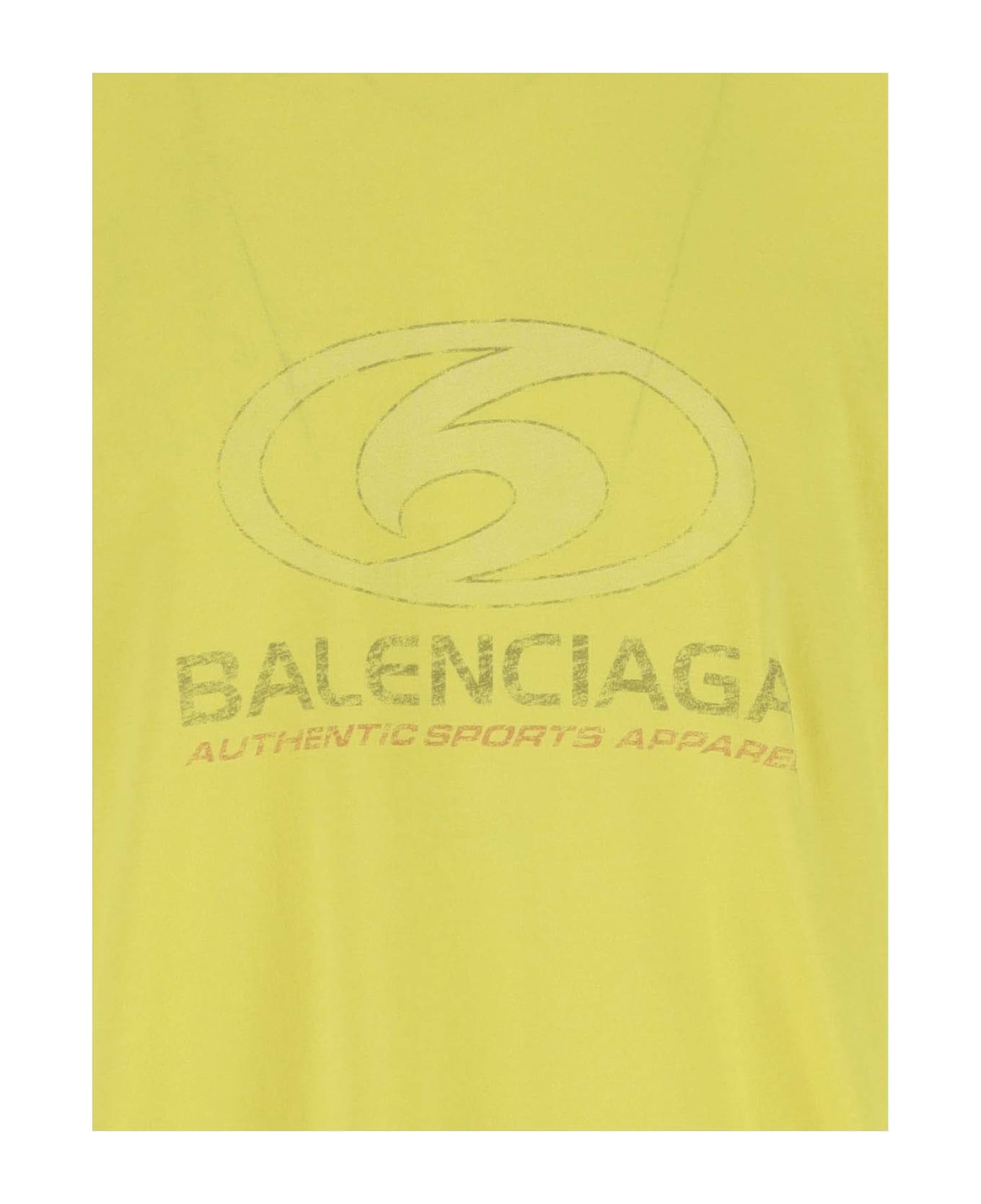 Balenciaga Cotton Surfer T-shirt With Logo - Yellow