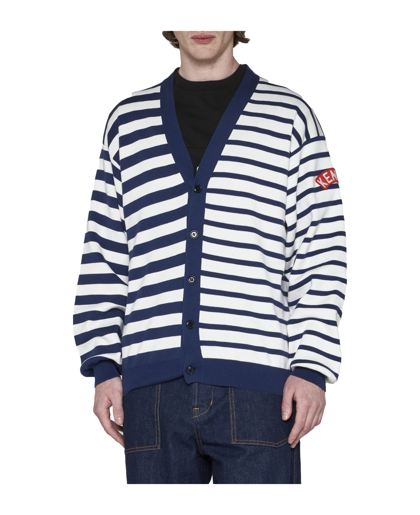 Kenzo Nautical Striped Cardigan - Blue